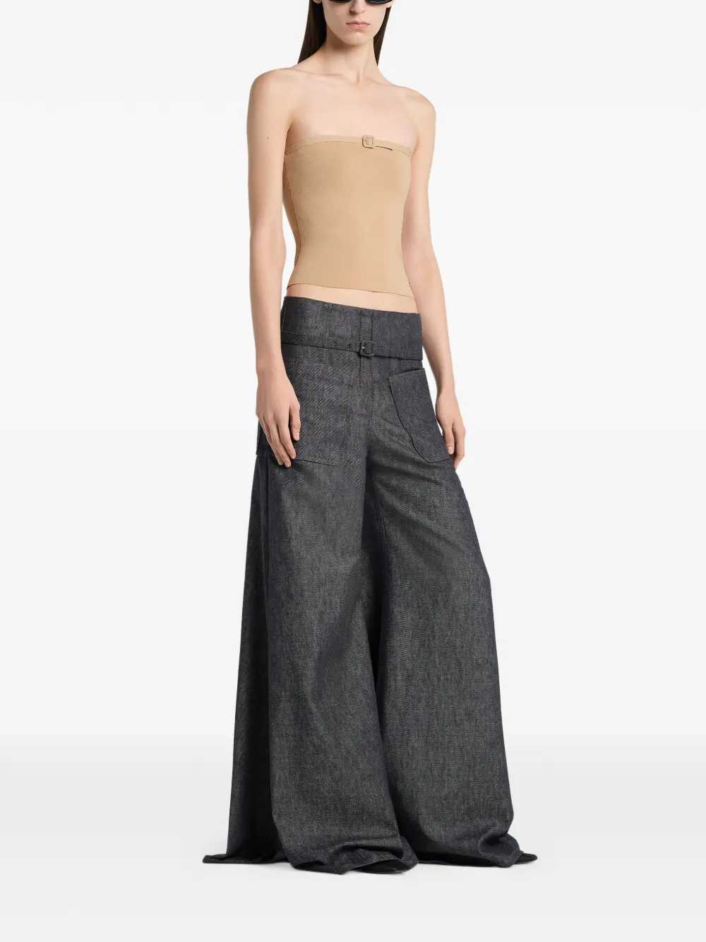 Courreges Women Palazzo Pants With Belt COURREGES