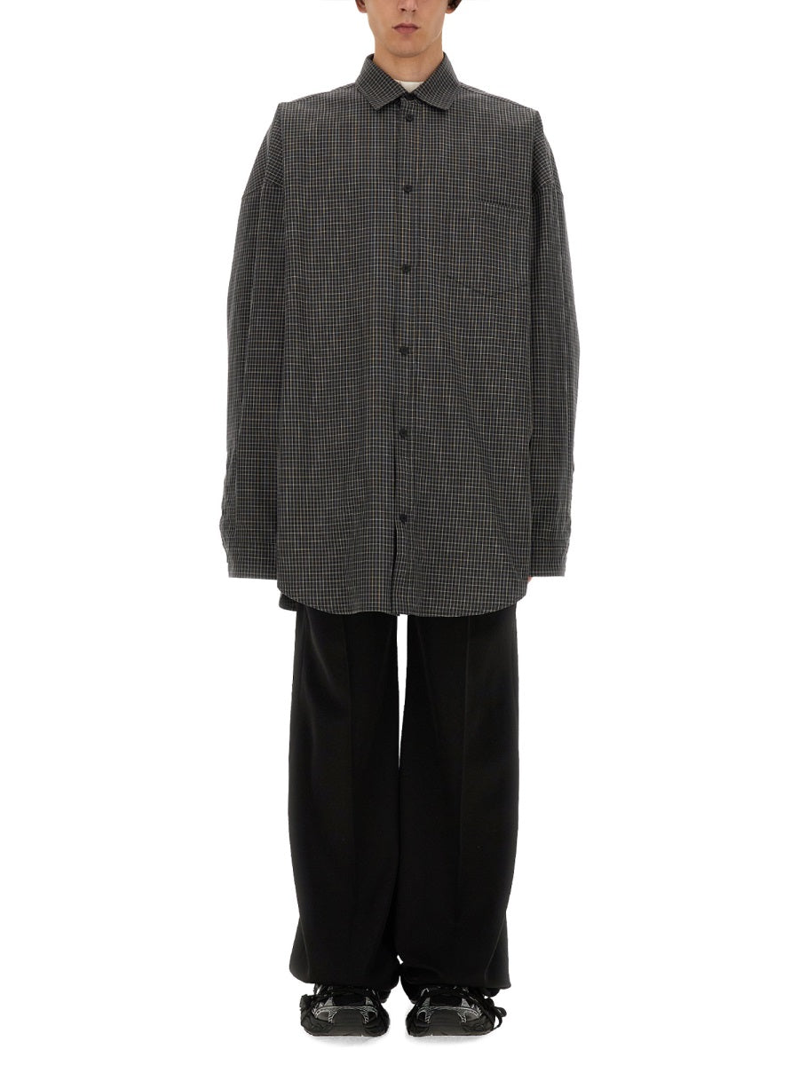 Balenciaga Men Large Fit Outerwear Shirt BALENCIAGA