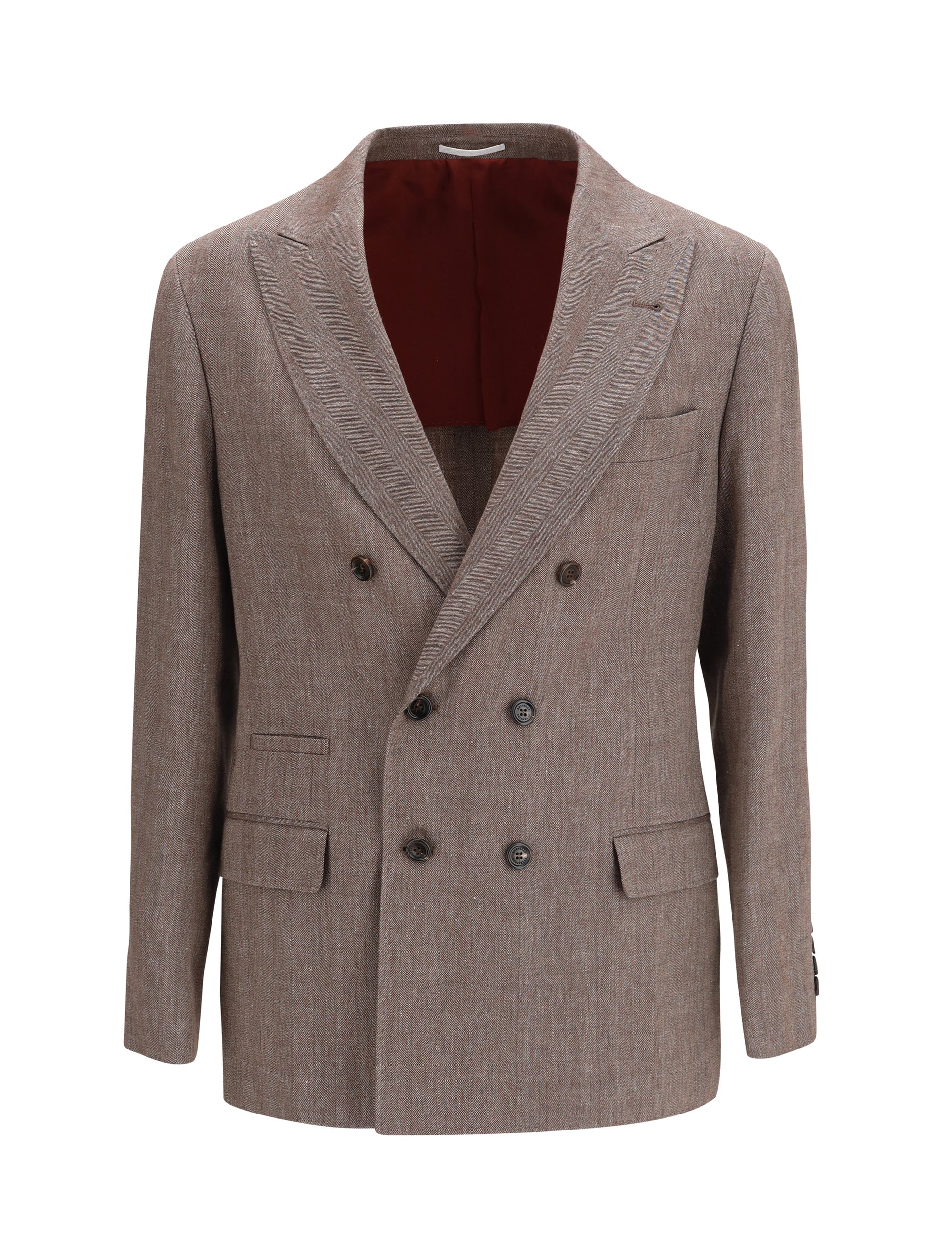 Brunello Cucinelli Men Double-Breasted Tailored Jacket BRUNELLO CUCINELLI
