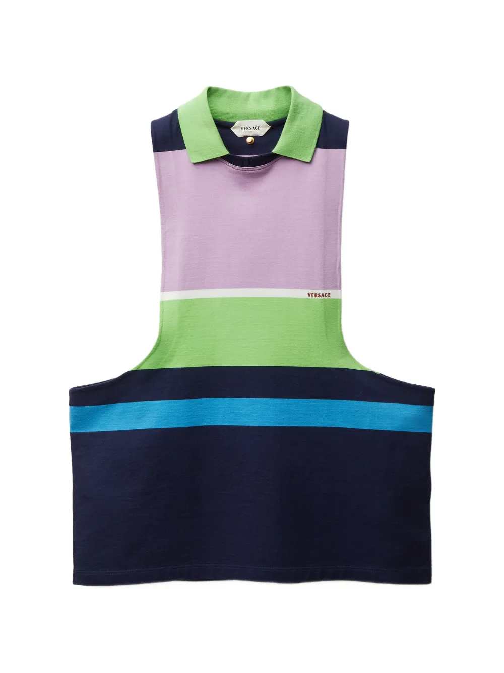 Versace Women Embroidered Striped Tank Top VERSACE