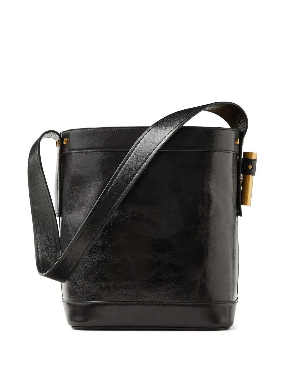 Versace Women Pivot Small Leather Bucket Bag VERSACE