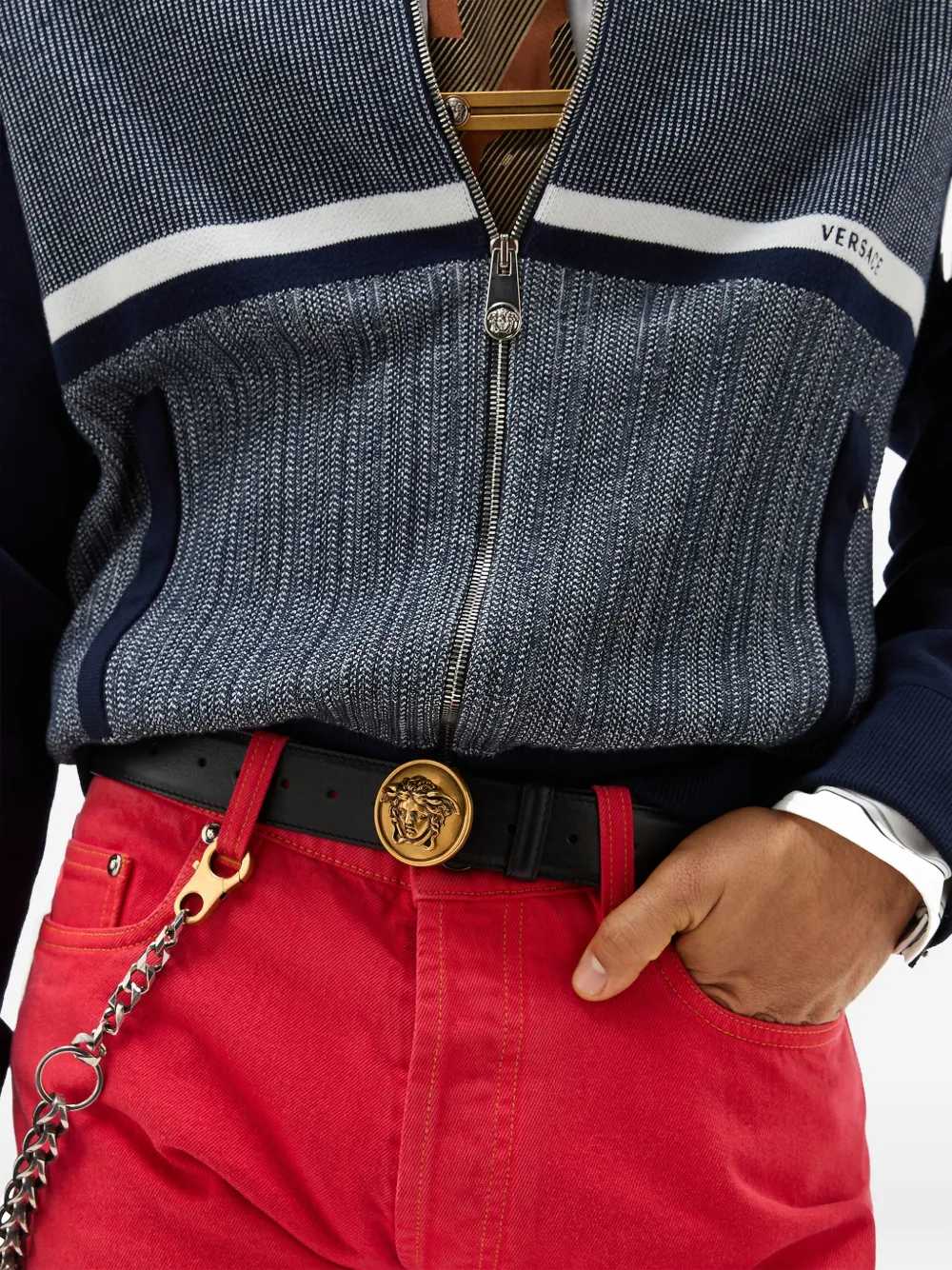 Versace Men 3.5 Cm Leather Belt VERSACE