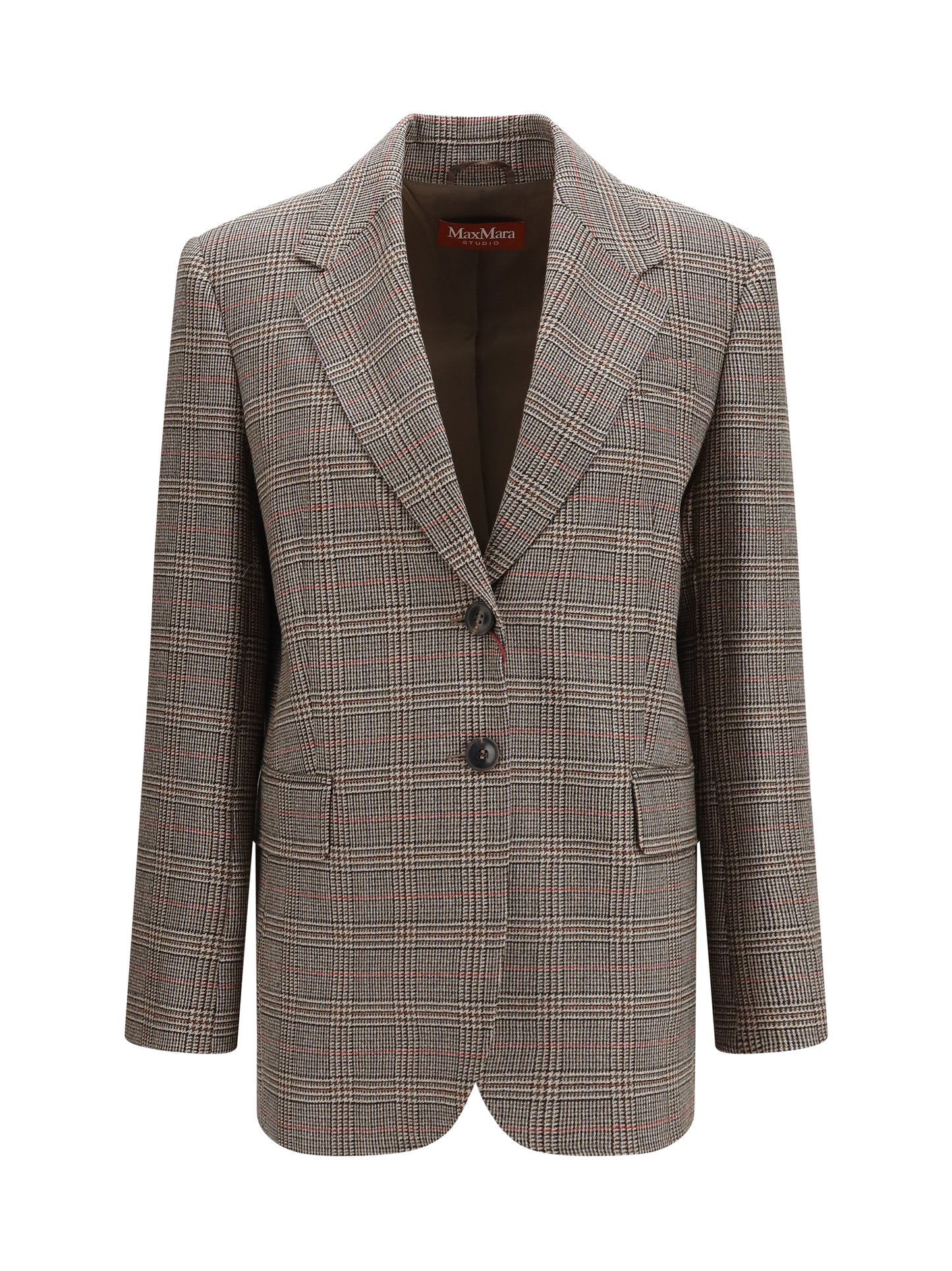 Max Mara Studio Women Checked Pattern Wool Blazer MAX MARA STUDIO