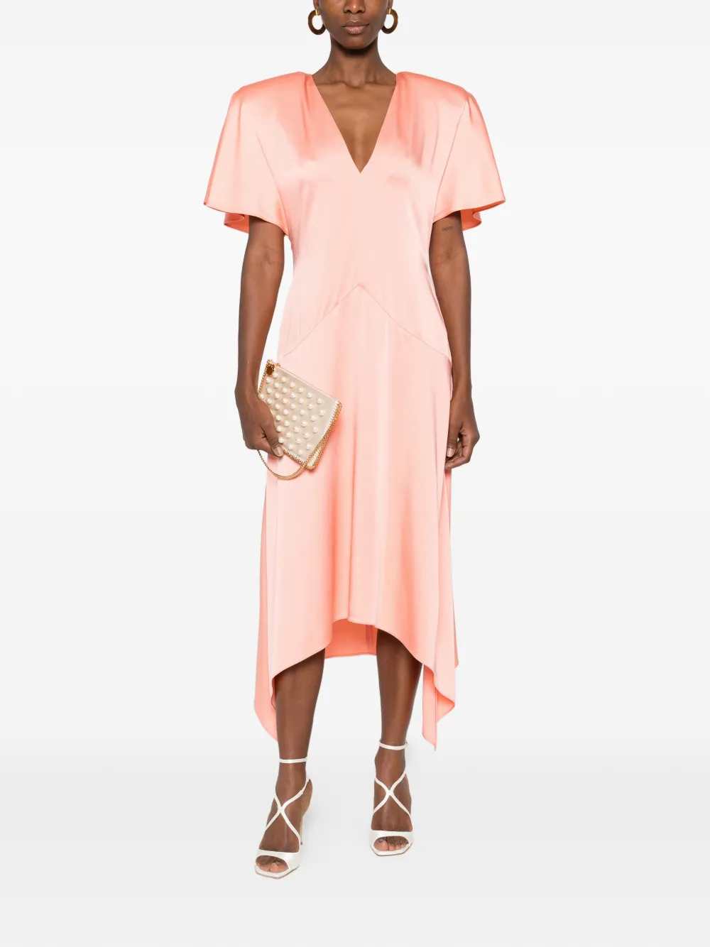Stella Mccartney Women Asymmetrical V-Neck Midi Dress STELLA MCCARTNEY
