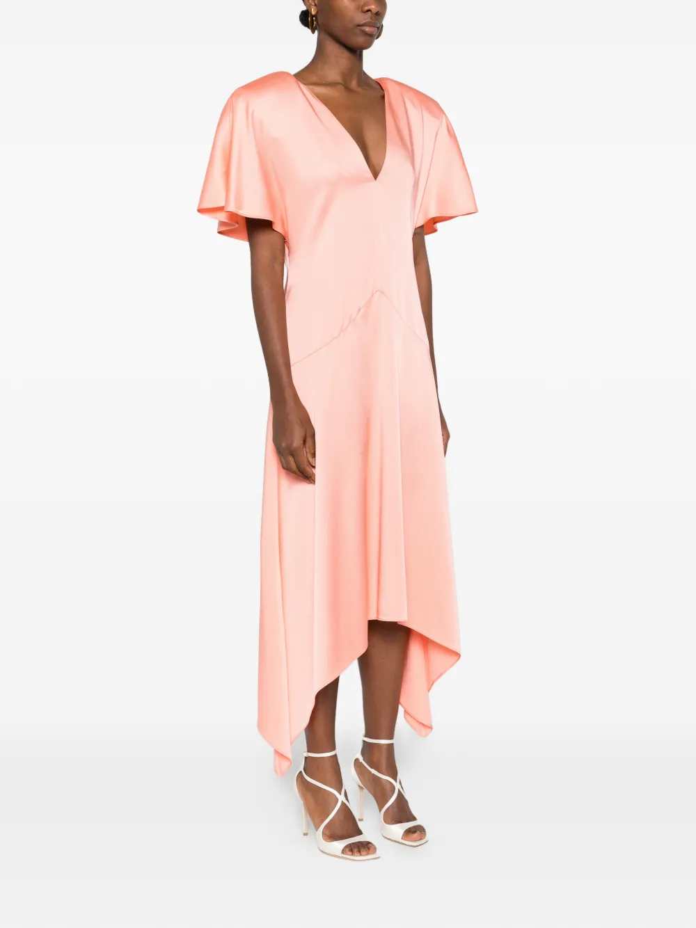 Stella Mccartney Women Asymmetrical V-Neck Midi Dress STELLA MCCARTNEY