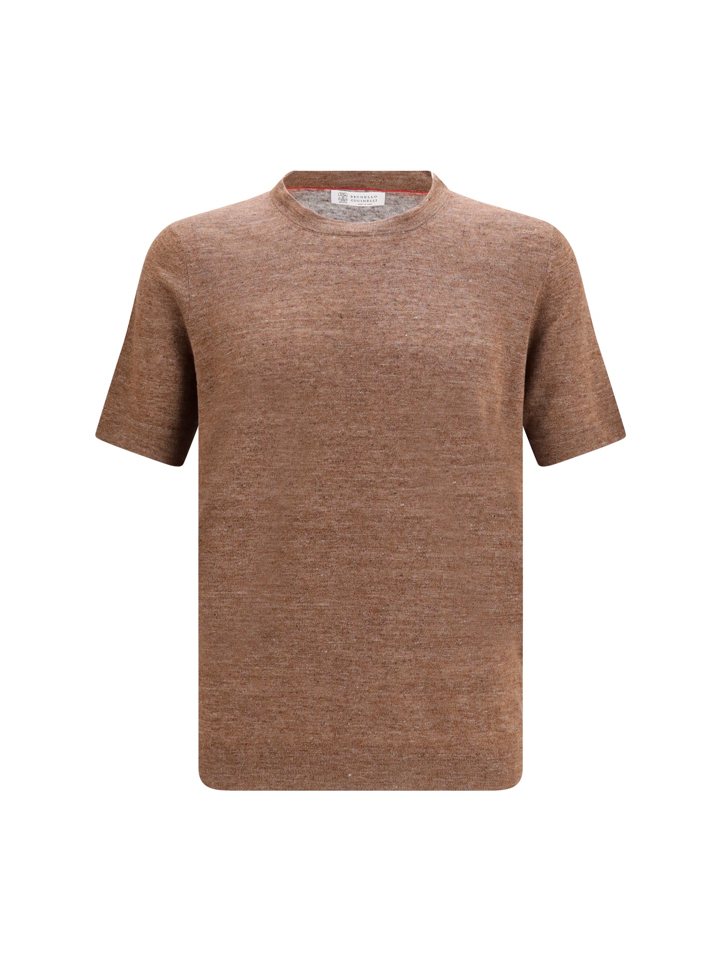 Brunello Cucinelli Men Linen And Cotton Crewneck T-Shirt BRUNELLO CUCINELLI