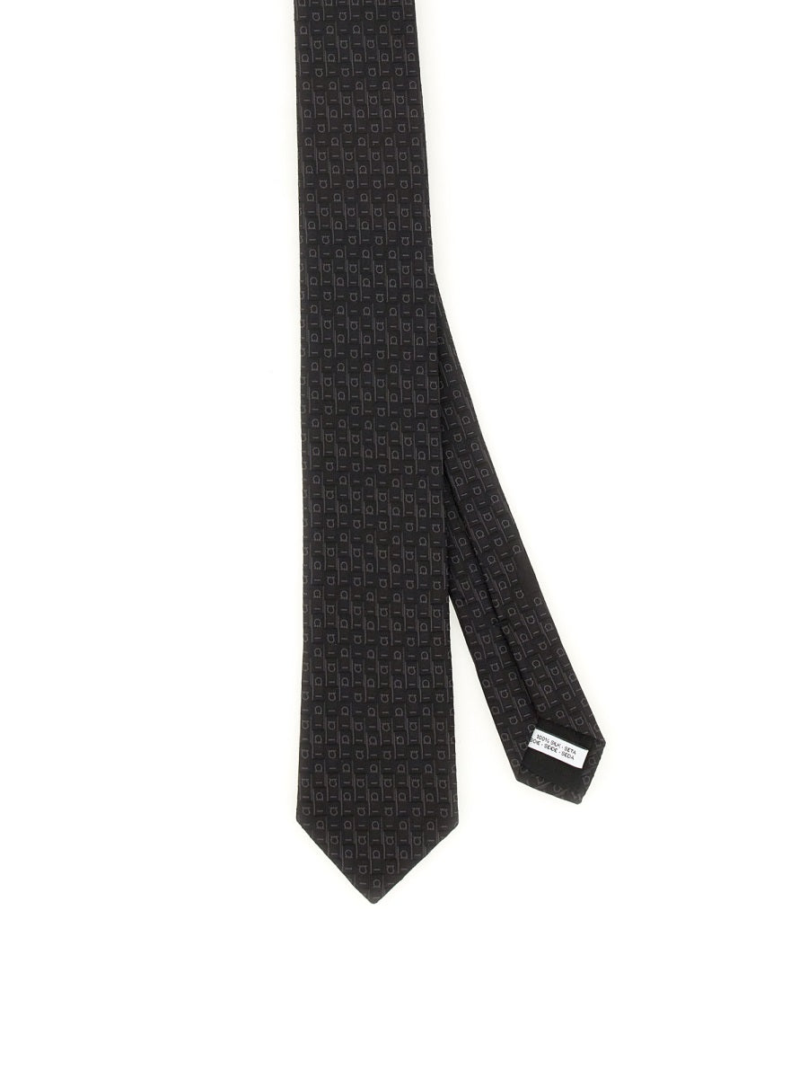 Ferragamo Men Gancini Jacquard Tie FERRAGAMO