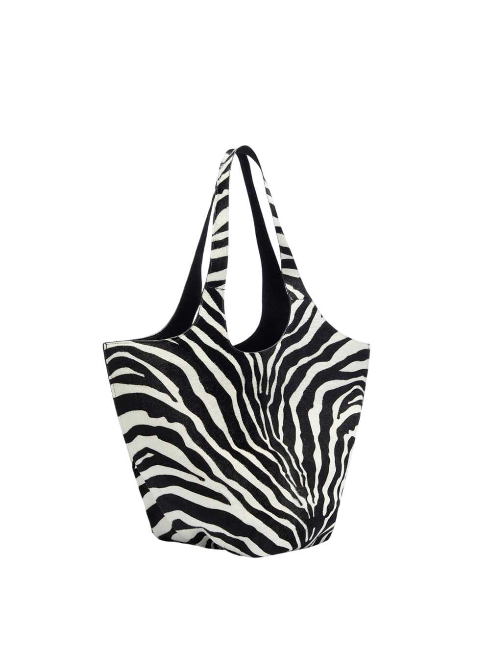 The Attico Women The Scoop Large White And Black Shoulder Bag THE ATTICO