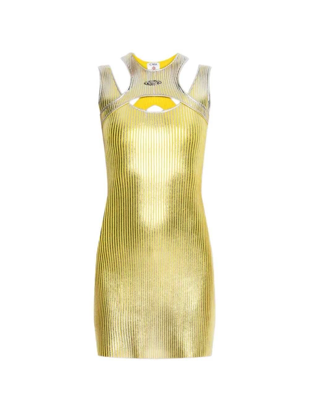Casablanca Women Mini Dress With Cutouts And Metallic Print CASABLANCA