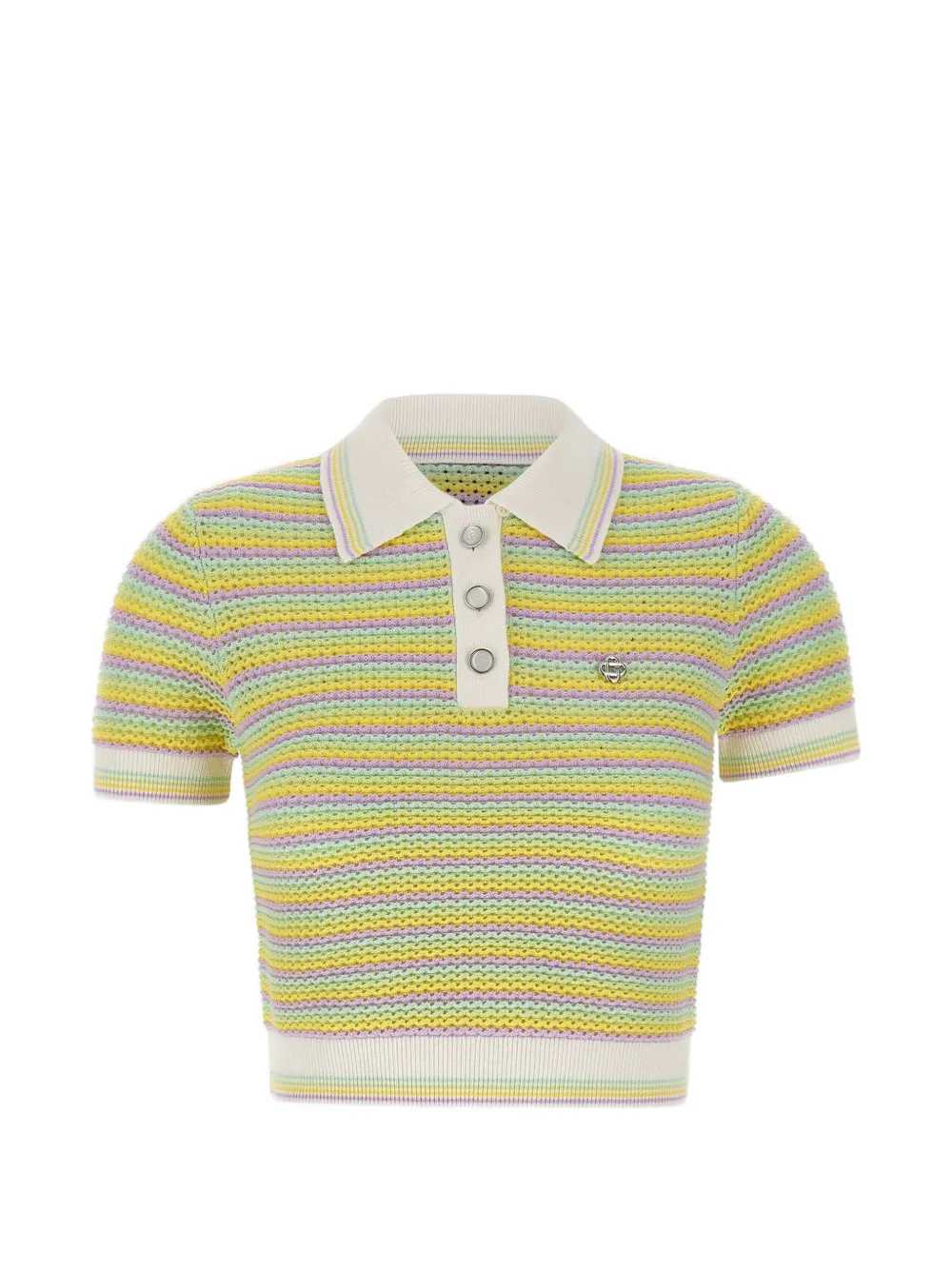 Casablanca Women Striped Polo Shirt With Bourgeois-Style Logo CASABLANCA