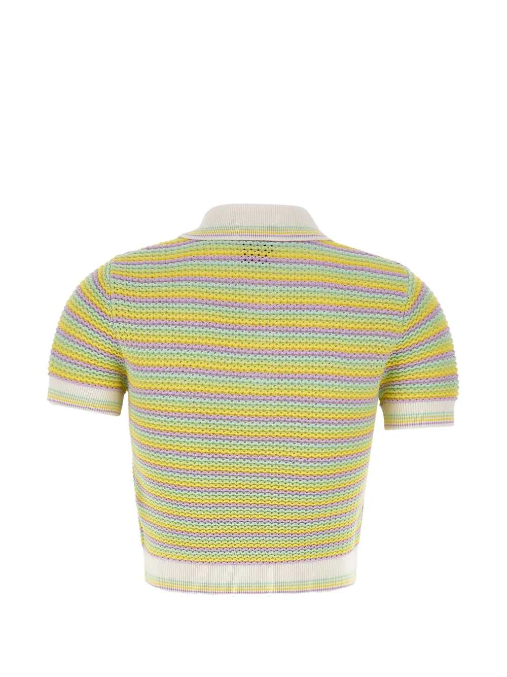 Casablanca Women Striped Polo Shirt With Bourgeois-Style Logo CASABLANCA