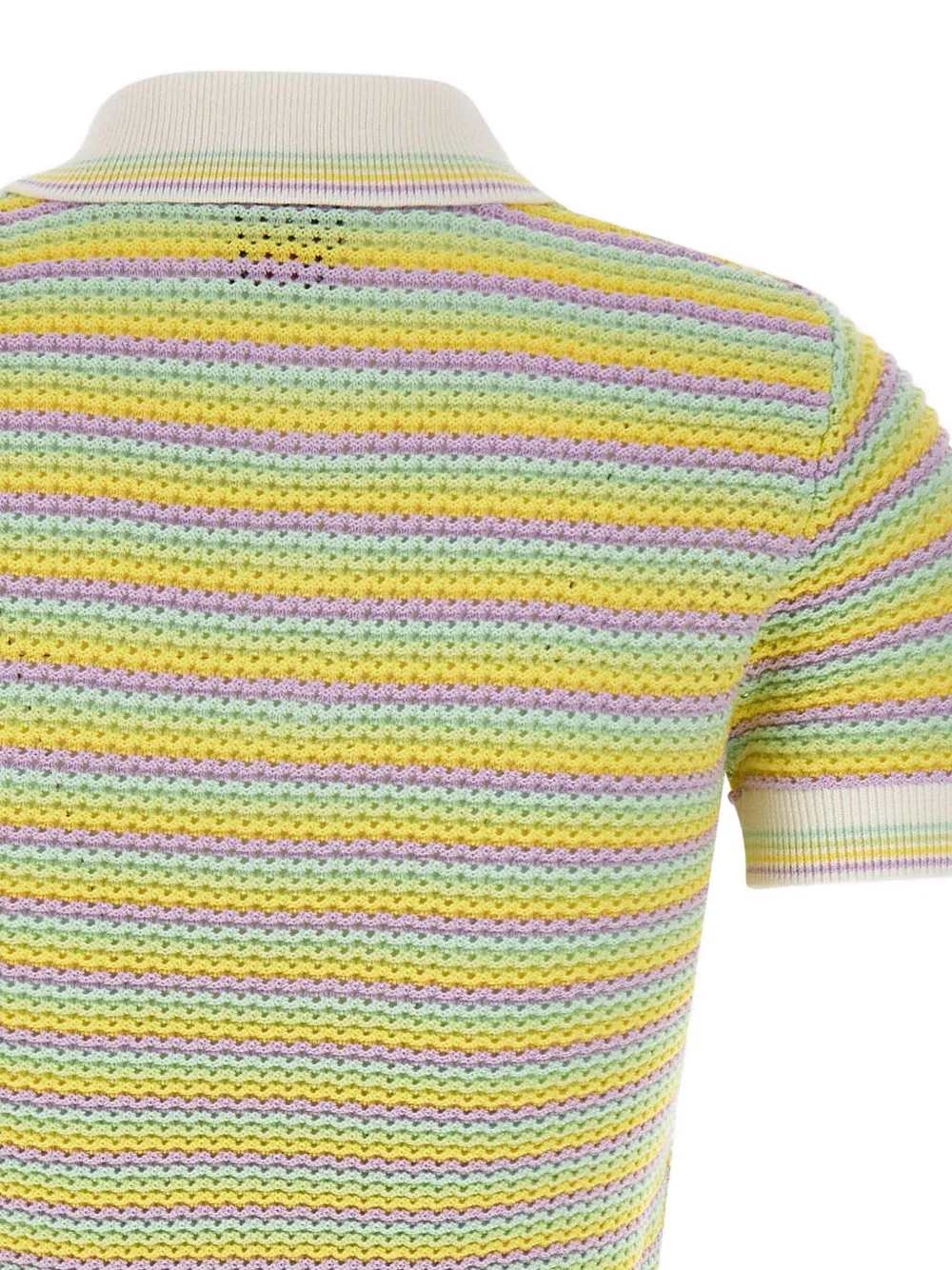 Casablanca Women Striped Polo Shirt With Bourgeois-Style Logo CASABLANCA