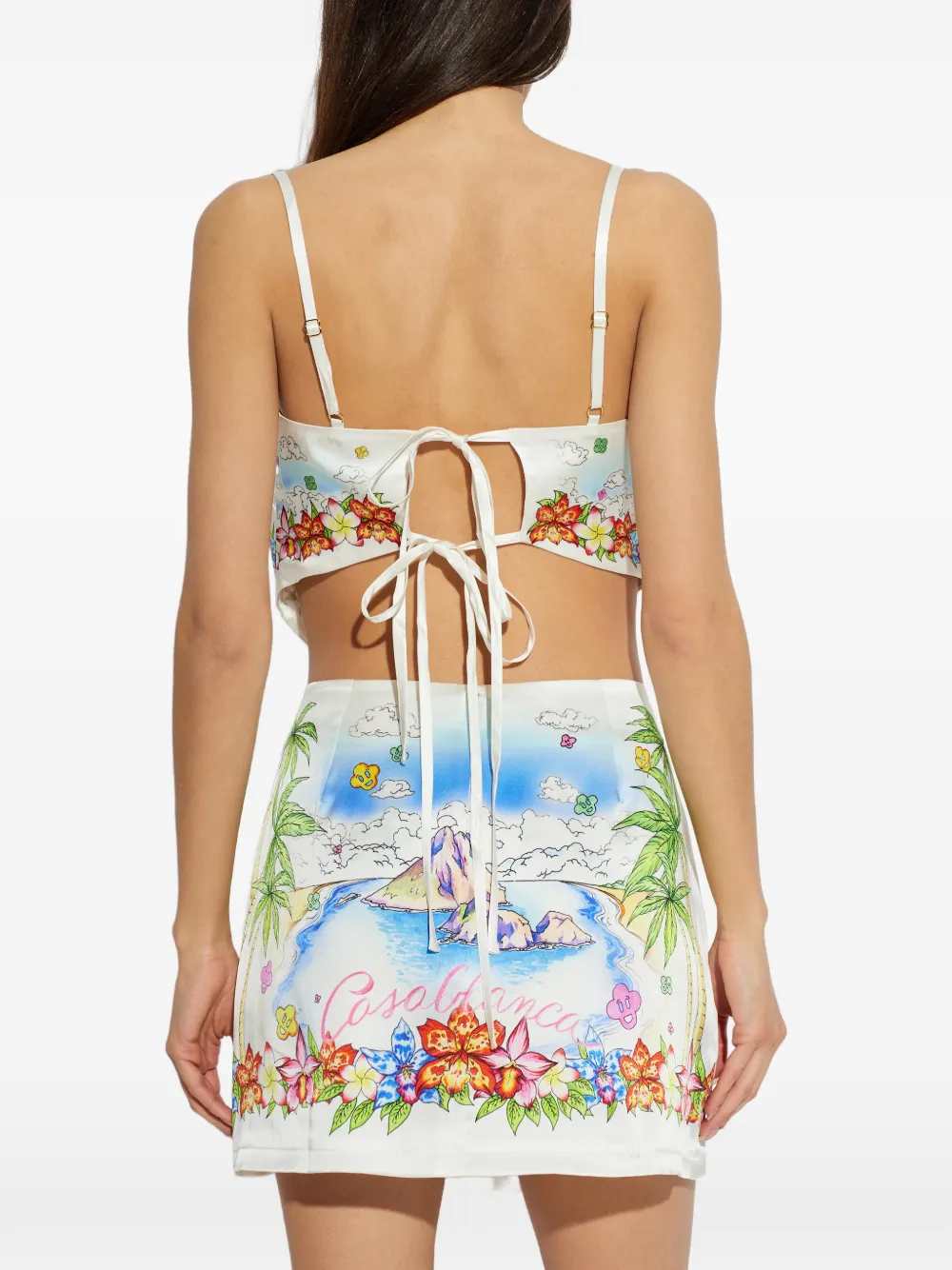 Casablanca Women Floral Print Silk Top CASABLANCA