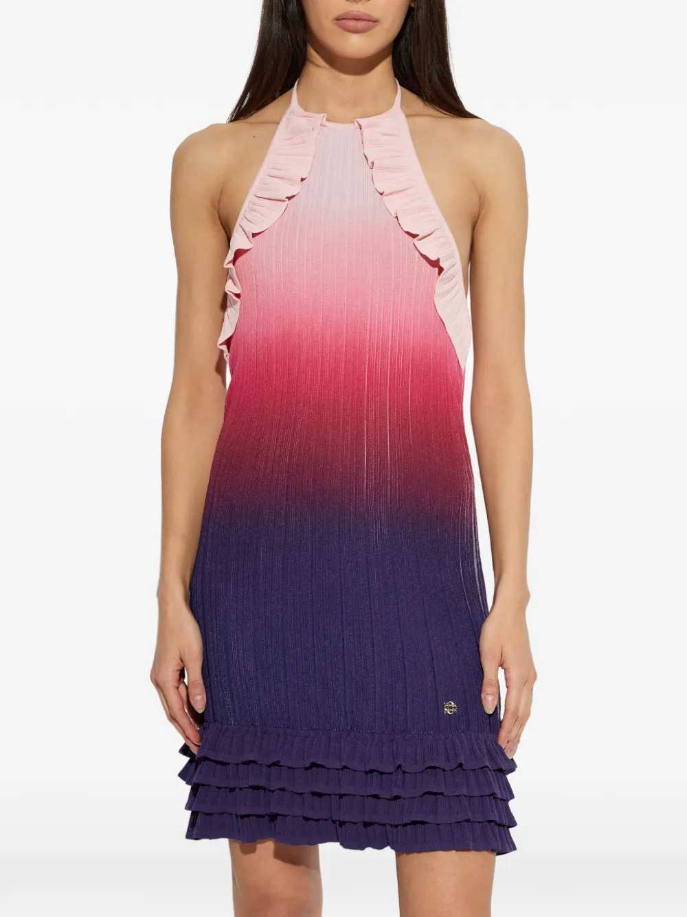 Casablanca Women High-Neck Mini Dress With Ruffles CASABLANCA