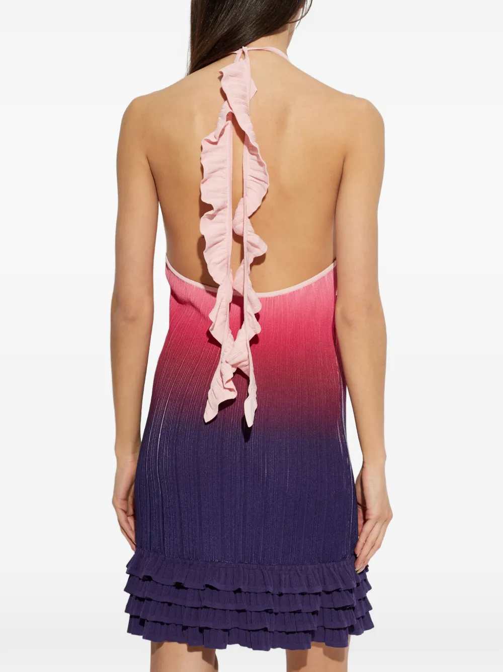 Casablanca Women High-Neck Mini Dress With Ruffles CASABLANCA
