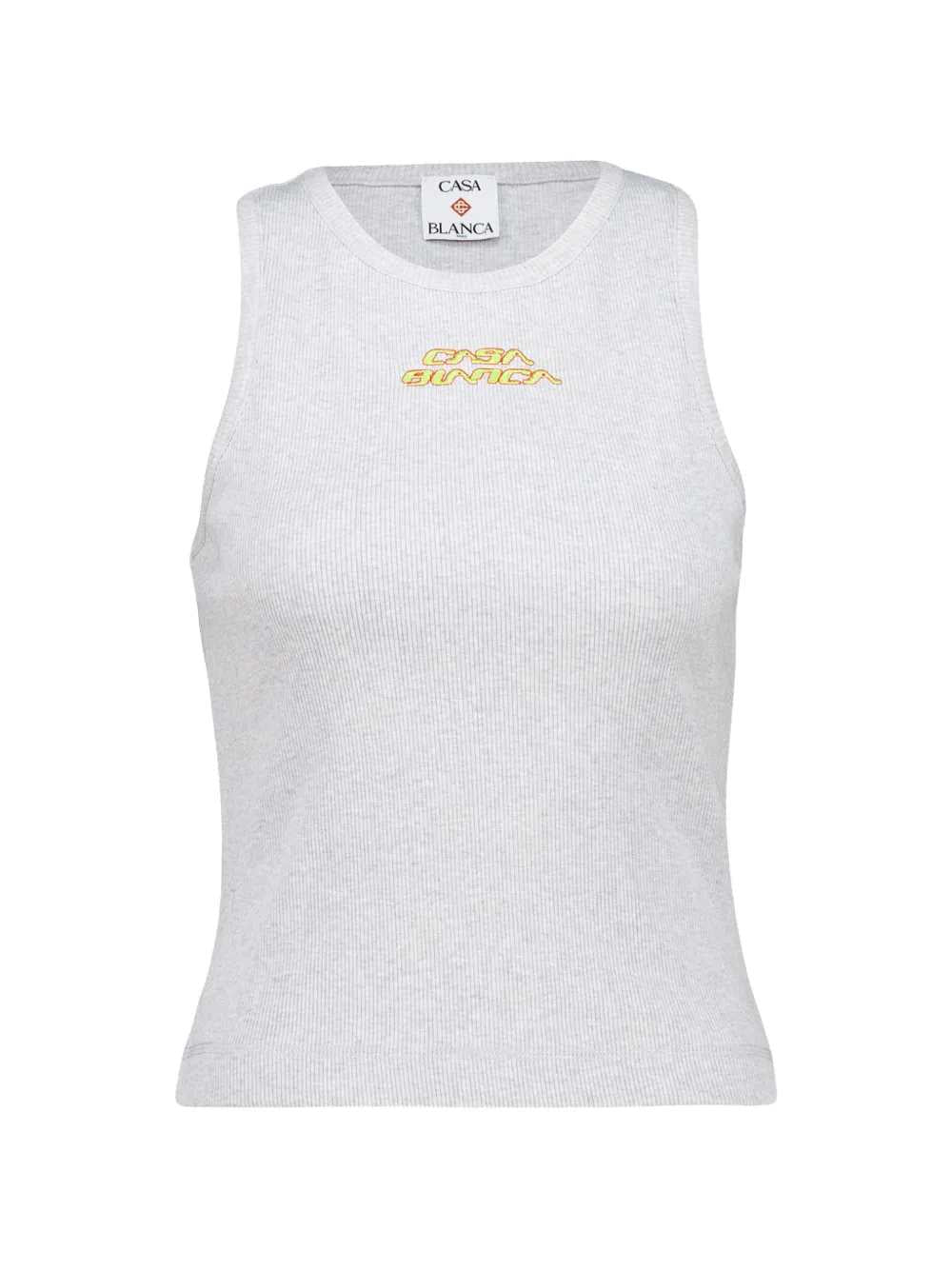 Casablanca Women Ribbed Tank Top With Logo Print CASABLANCA