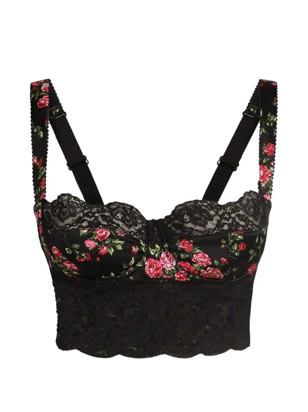 Dolce & Gabbana Women - Printed Satin And Lace Balconette Bra DOLCE & GABBANA