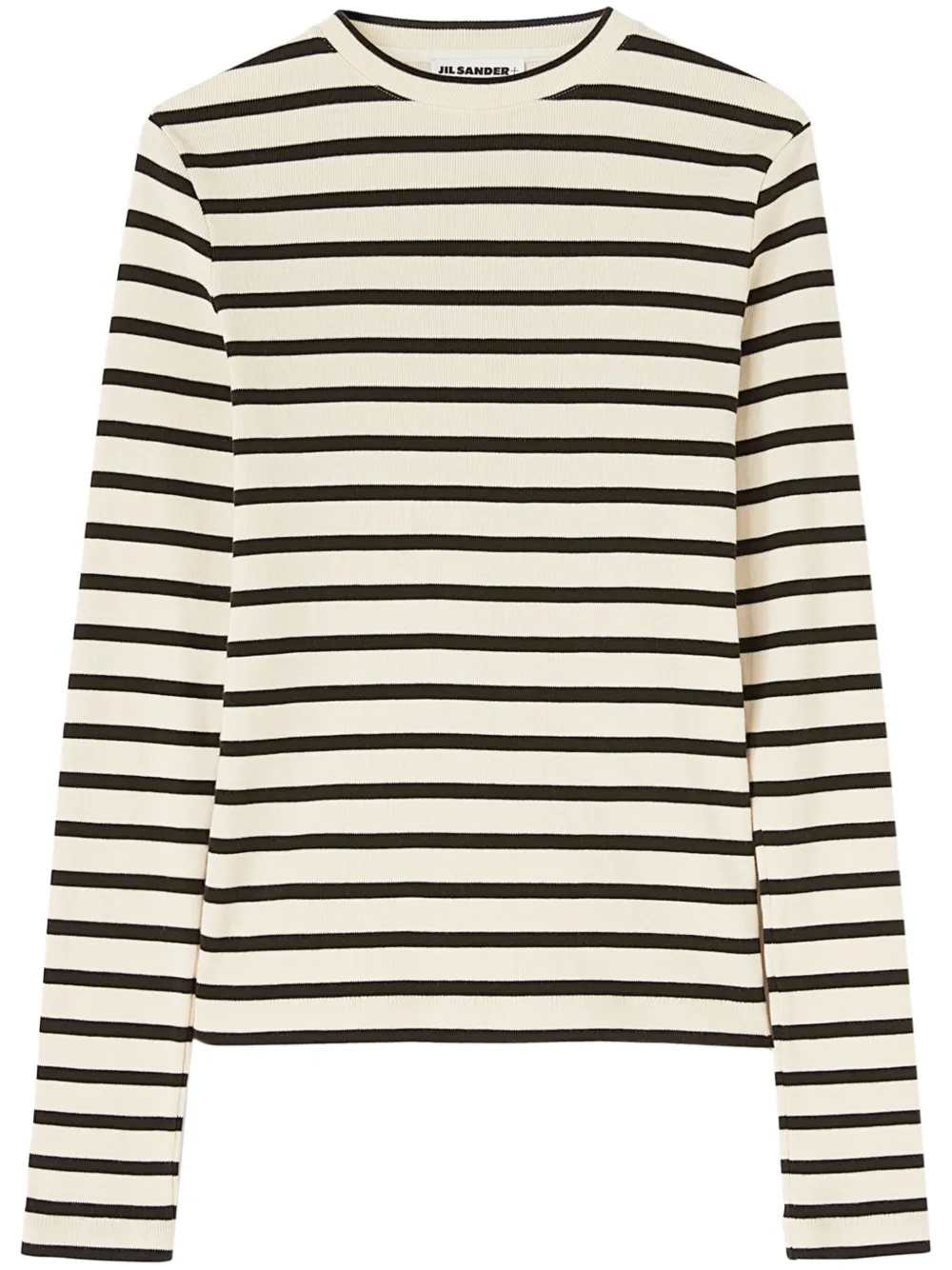 Jil Sander Women Striped Cotton T-Shirt JIL SANDER