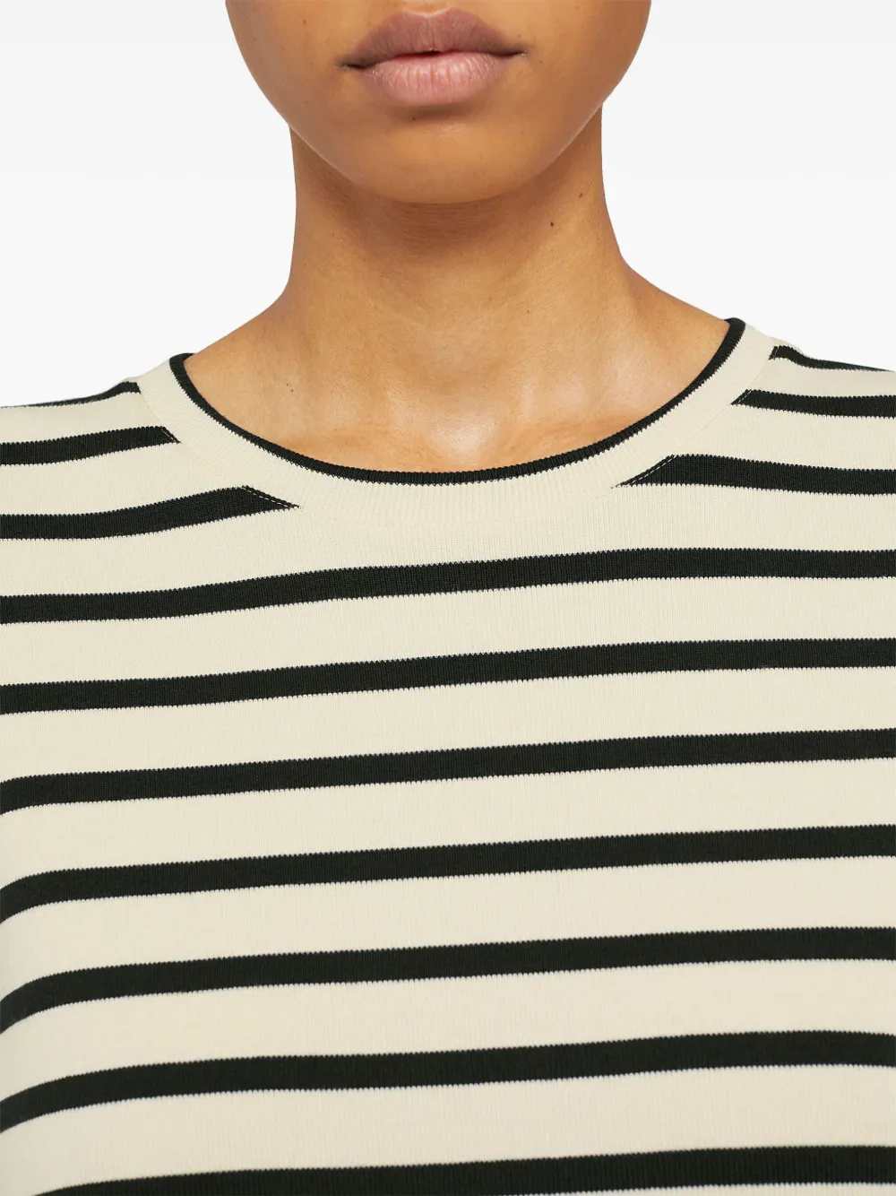 Jil Sander Women Striped Cotton T-Shirt JIL SANDER
