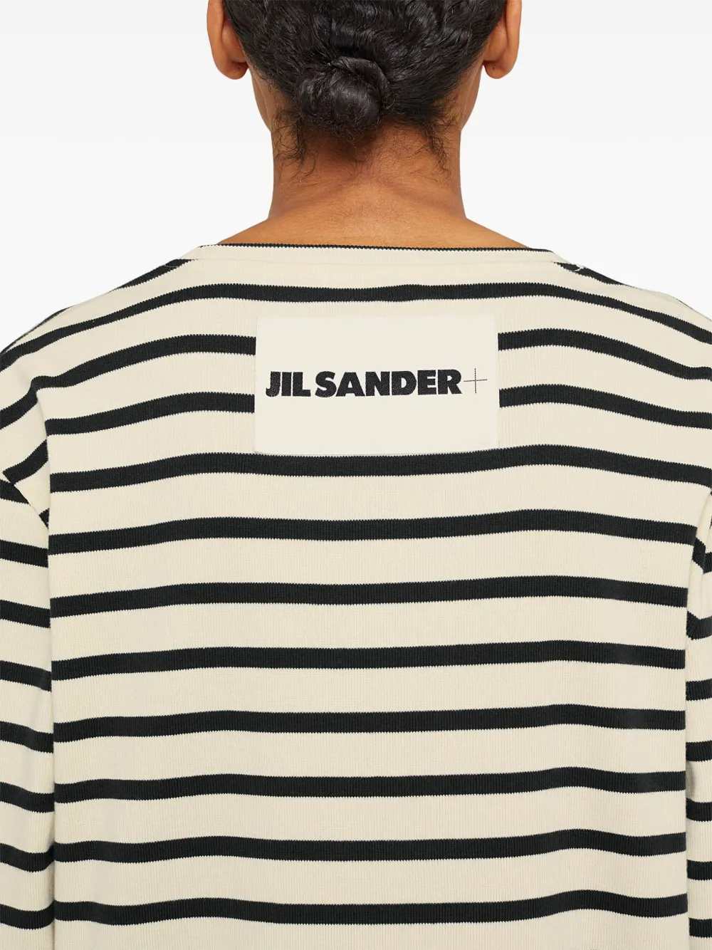 Jil Sander Women Striped Cotton T-Shirt JIL SANDER