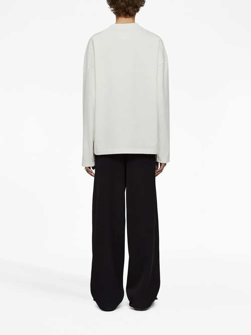 Jil Sander Men Long-Sleeved Shirt With Logo Print JIL SANDER