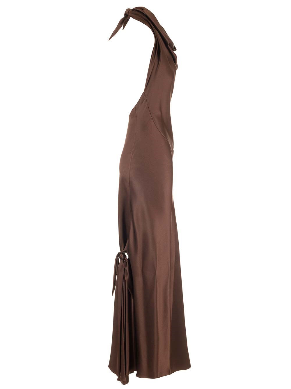 Loewe Women Long Scarf Dress In Silk Satin LOEWE
