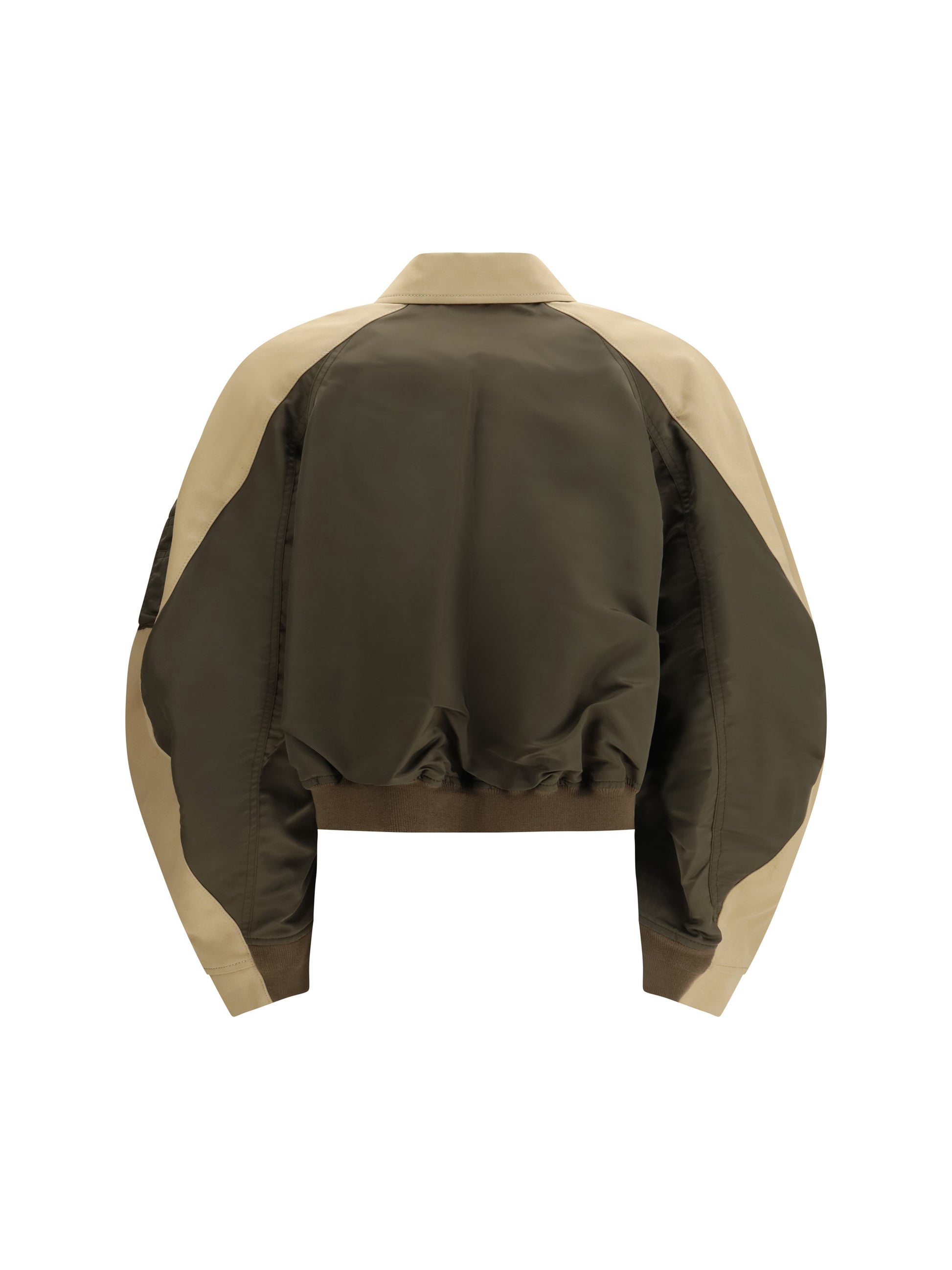 Sacai Women Cotton And Nylon Bomber Jacke SACAI