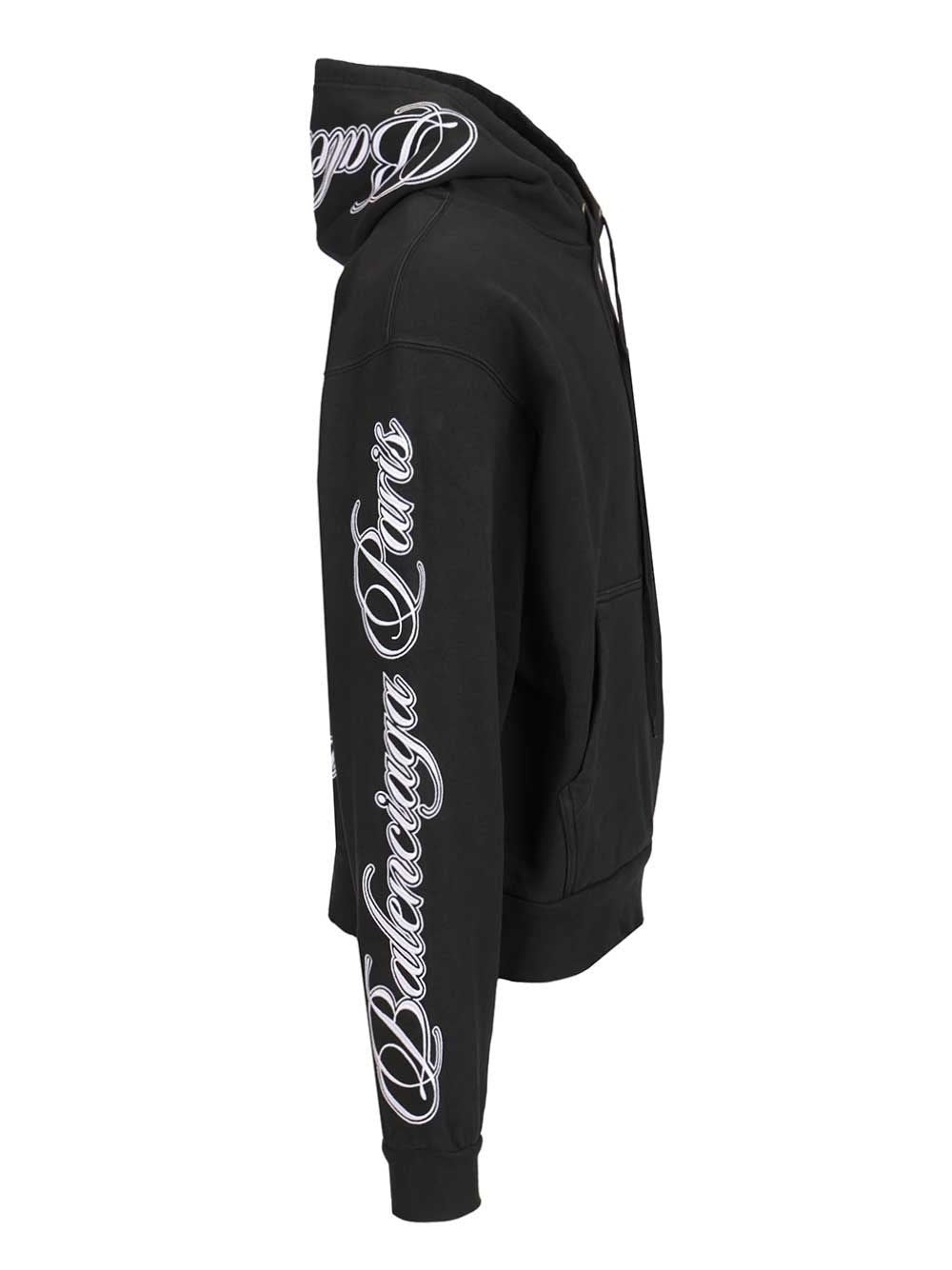 Balenciaga Men Cursive Oversized Hoodie