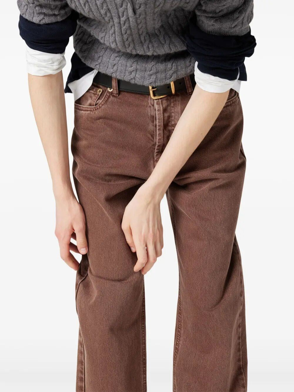 Miu Miu Women Five-Pocket Bull Denim Trousers MIU MIU