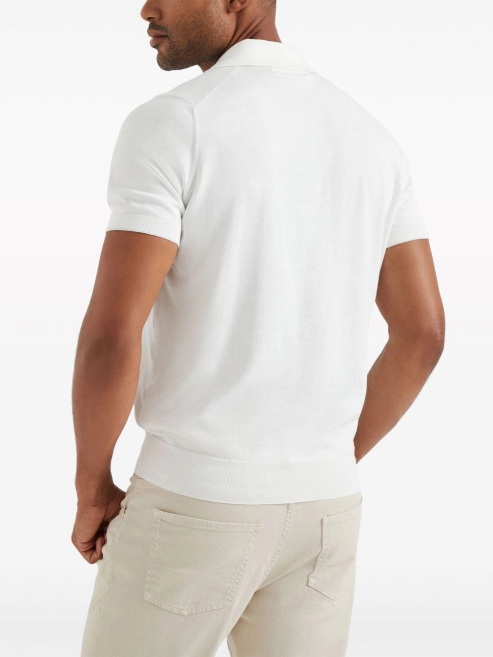 Brunello Cucinelli Men Lightweight Knit Polo BRUNELLO CUCINELLI