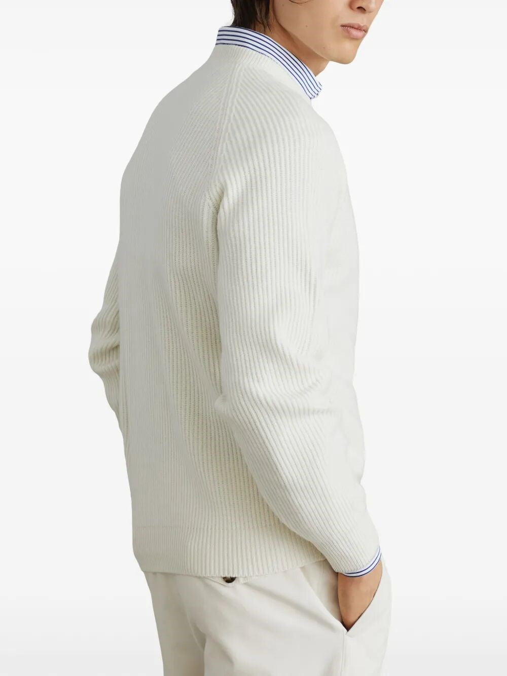 Brunello Cucinelli Men English Rib Knit Sweater BRUNELLO CUCINELLI