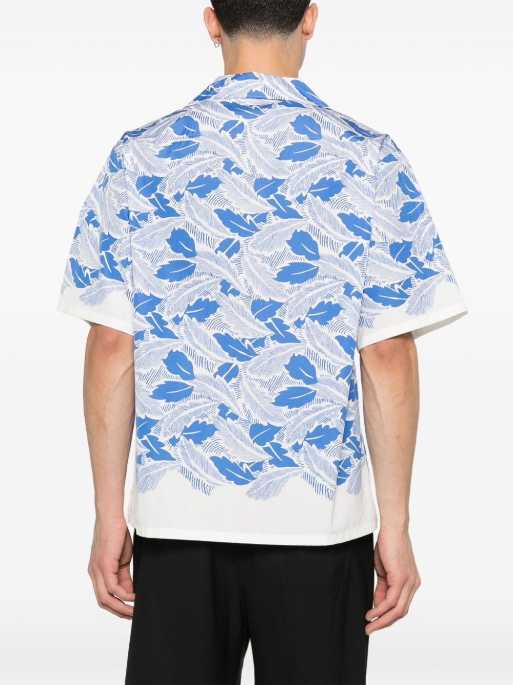 Prada Men Short-Sleeved Printed Cotton Shirt PRADA