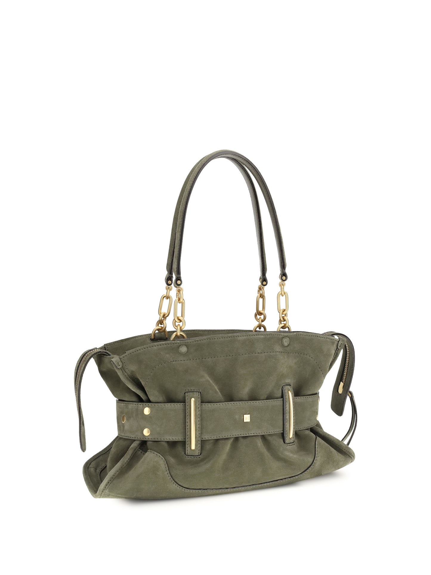 Balmain Women Anthem Bag In Suede Leather BALMAIN