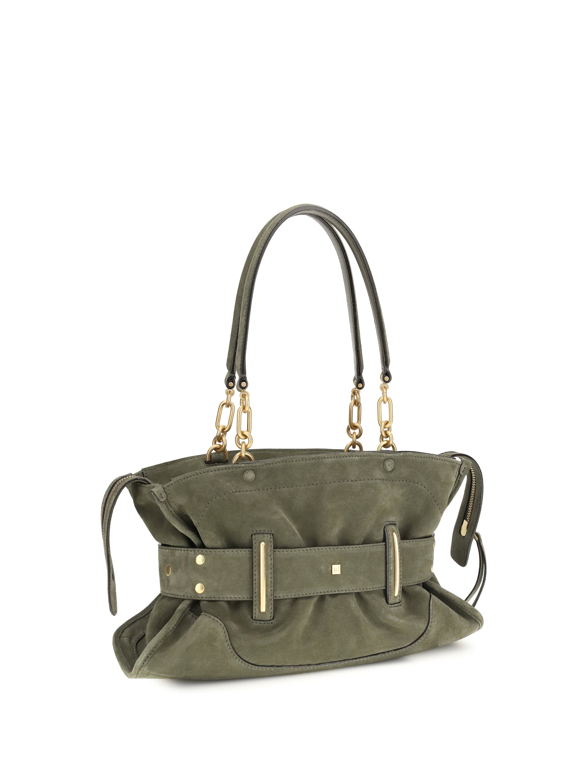 Balmain Women Anthem Bag In Suede Leather BALMAIN