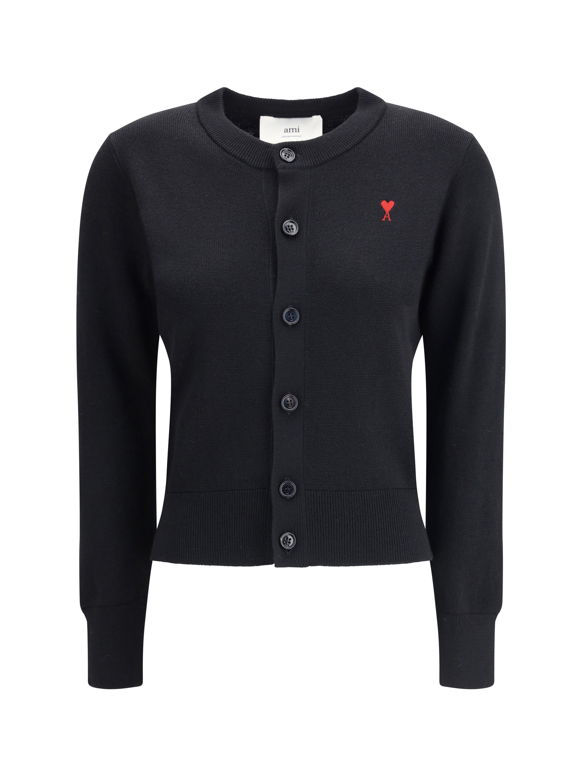 Ami Paris Women Ami De Coeur Merino Wool Cardigan AMI PARIS