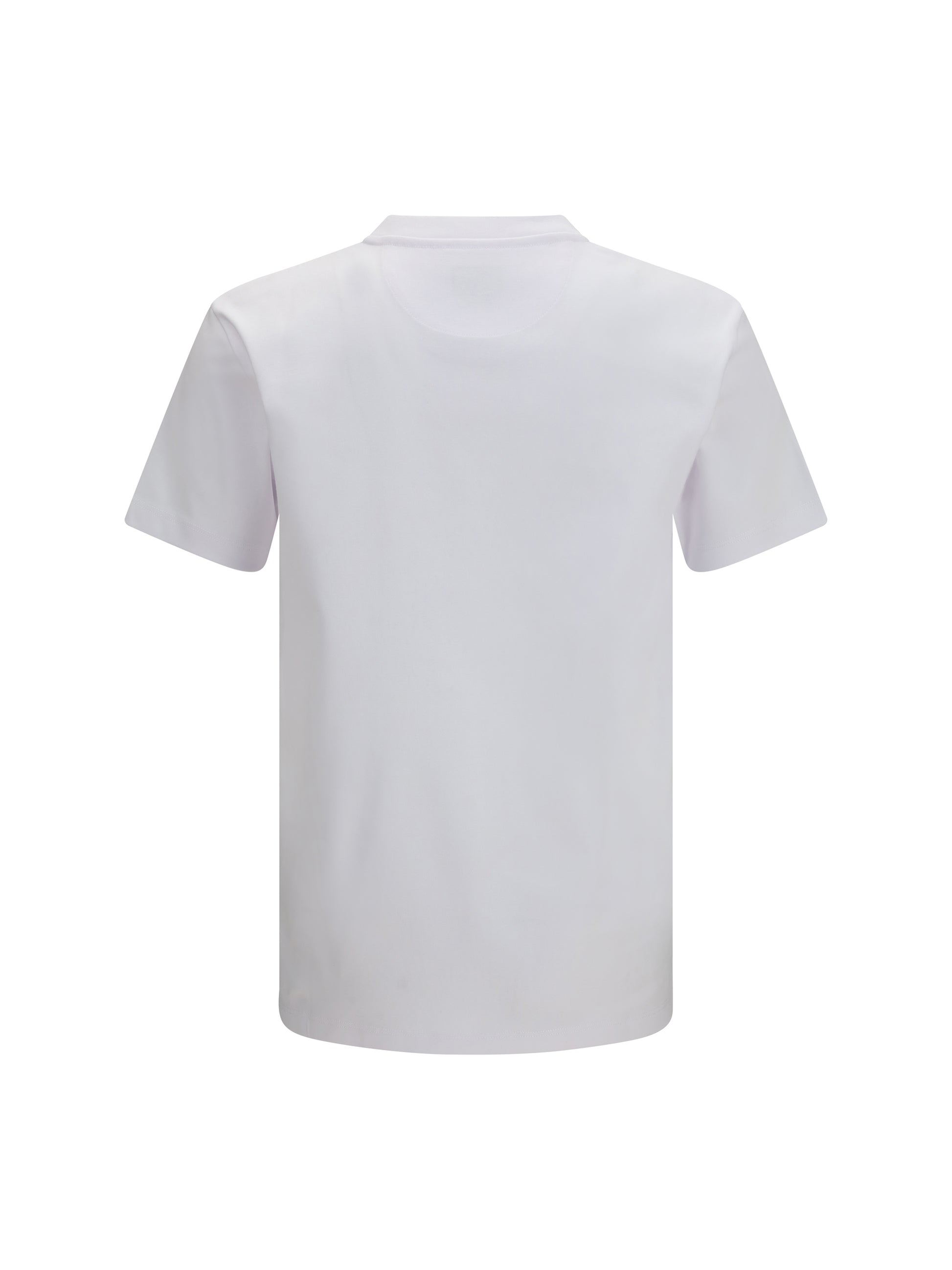 Fendi Men Cotton T-Shirt With Embroidered Logo FENDI