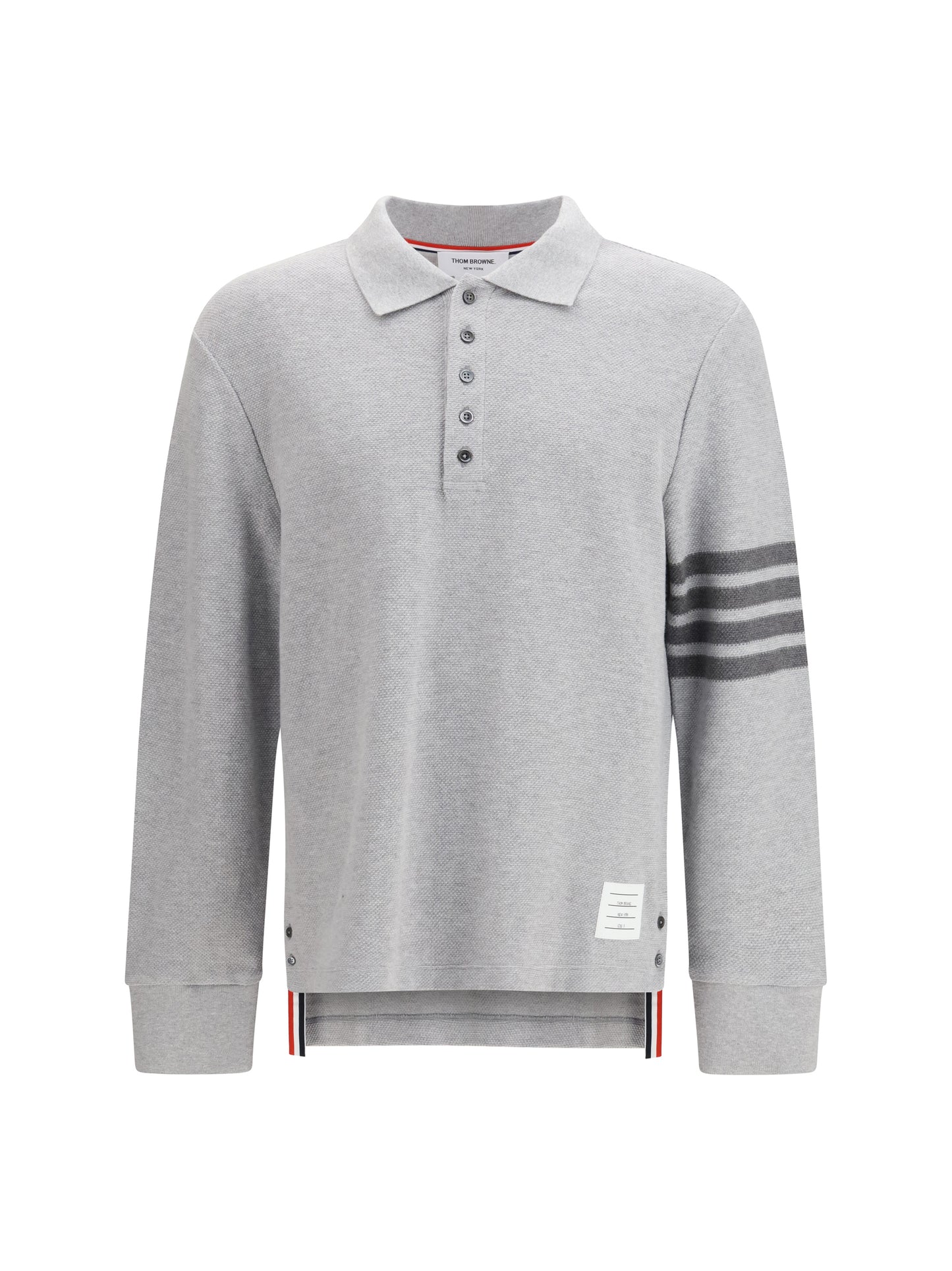 Thom Browne Men Piqué Long-Sleeve Polo THOM BROWNE