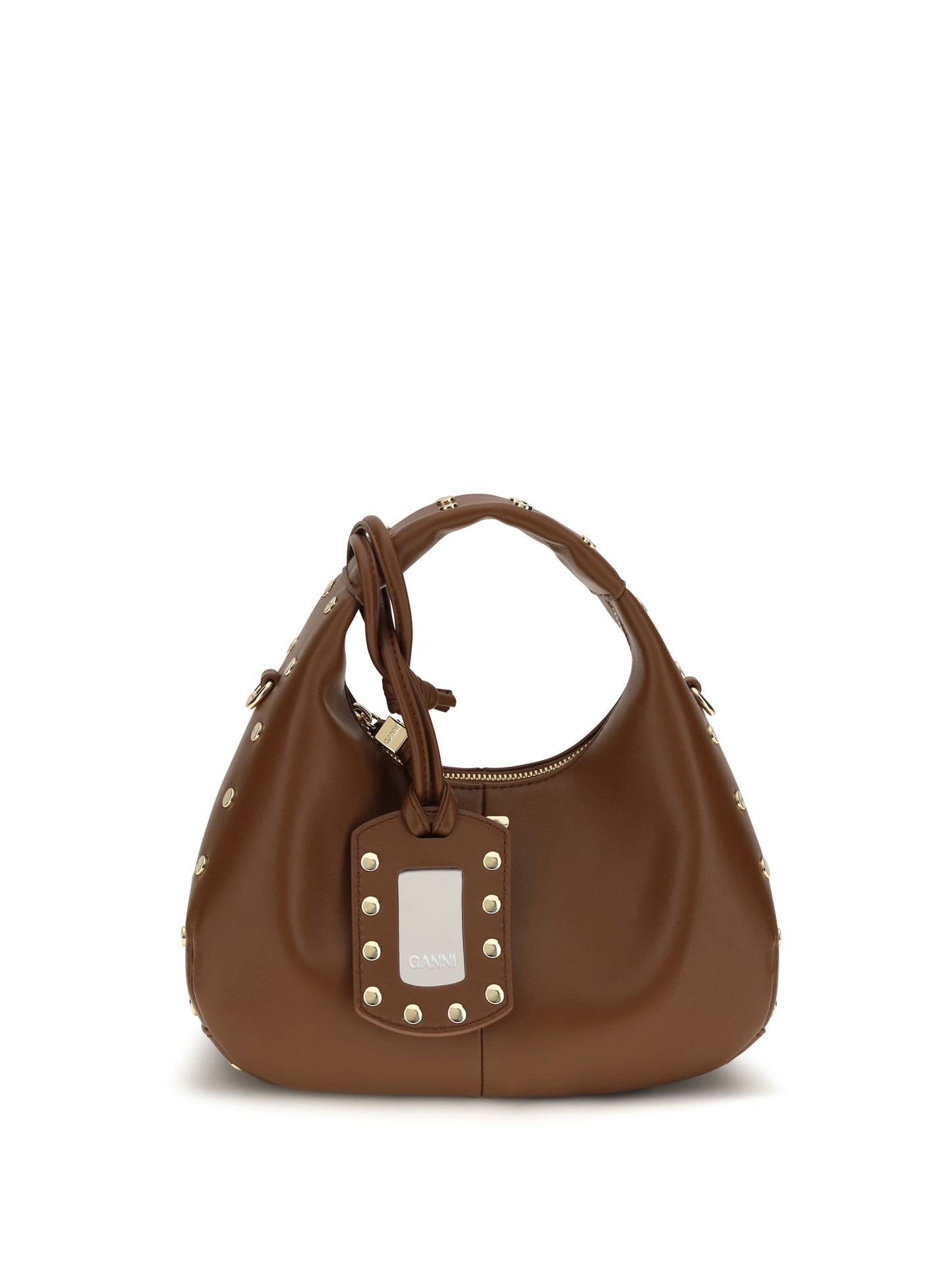 Ganni Women Mini Studded Hobo Handbag GANNI