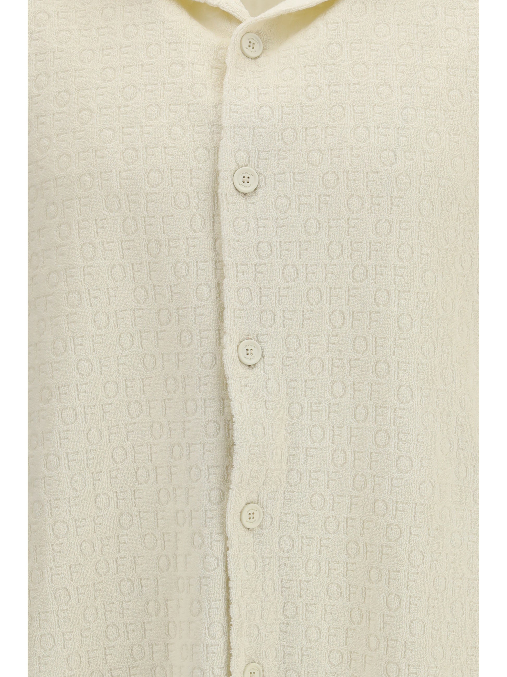 Off-White Men Off Terry Bowling Shirt OFF-WHITE