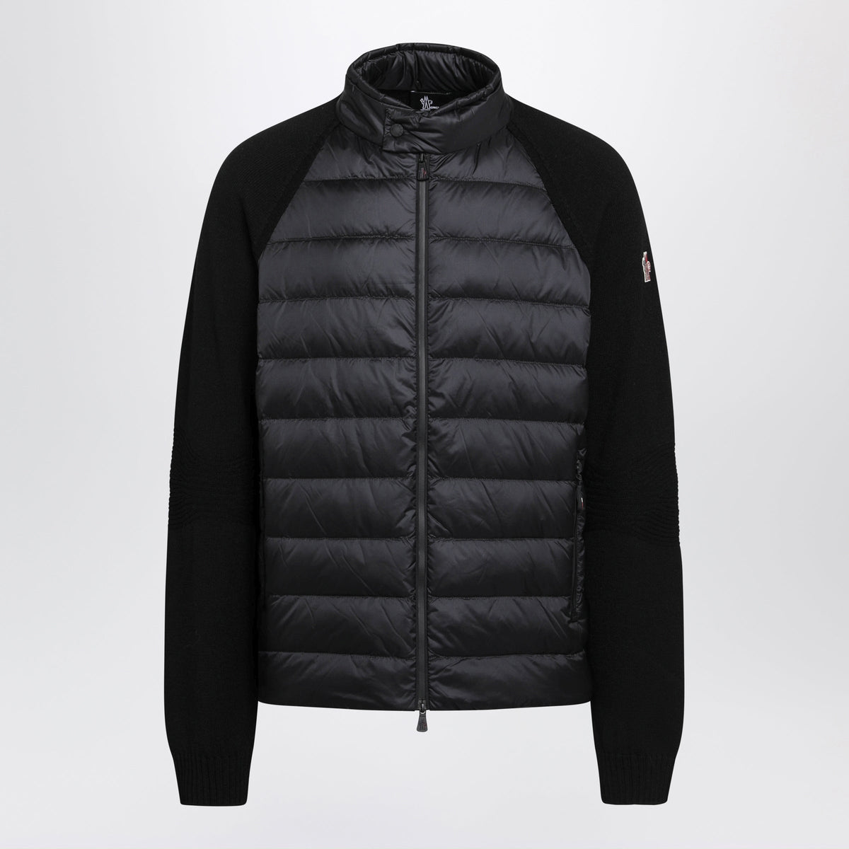 Moncler Grenoble Black Padded Zip-Up Cardigan In Wool Blend Men MONCLER GRENOBLE