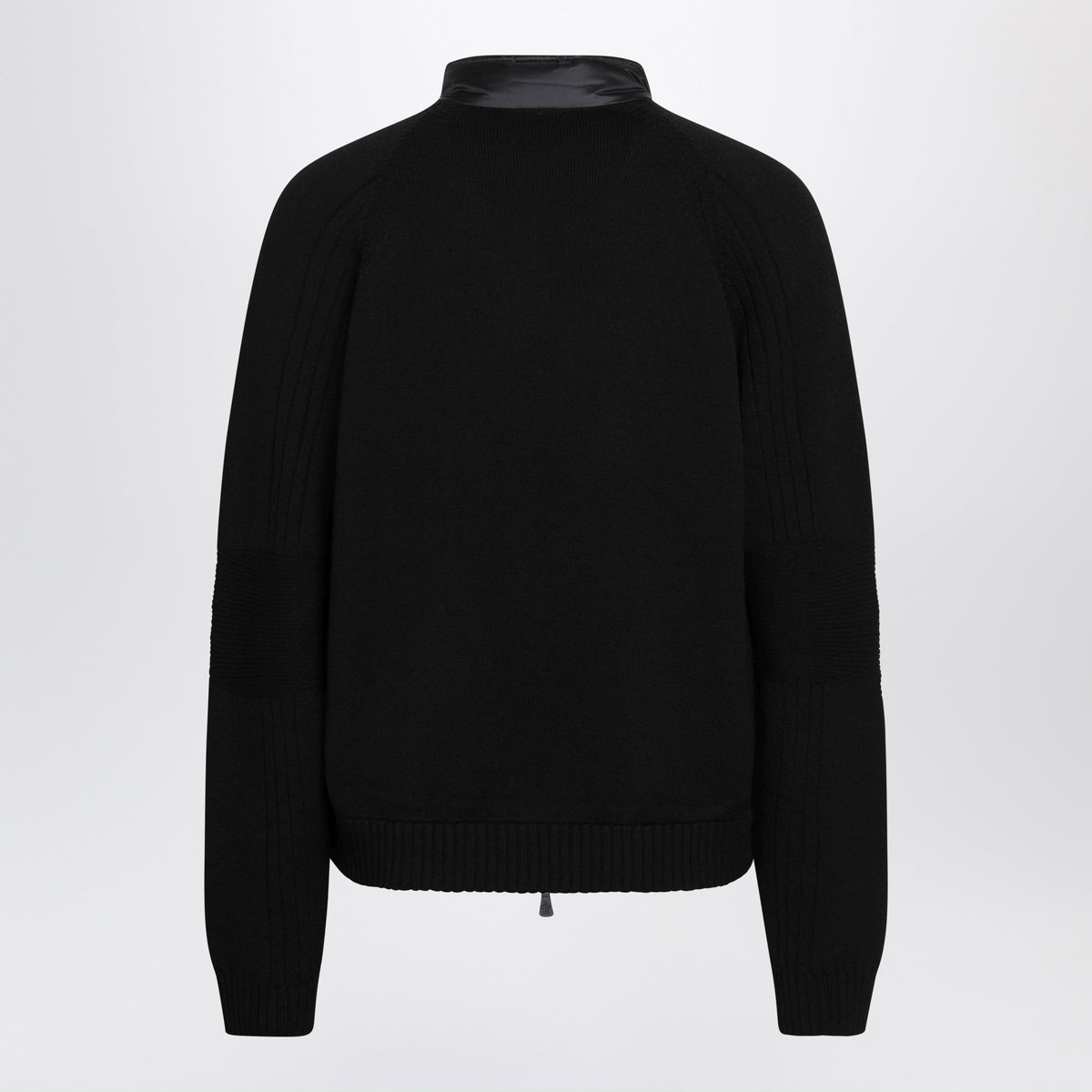 Moncler Grenoble Black Padded Zip-Up Cardigan In Wool Blend Men MONCLER GRENOBLE