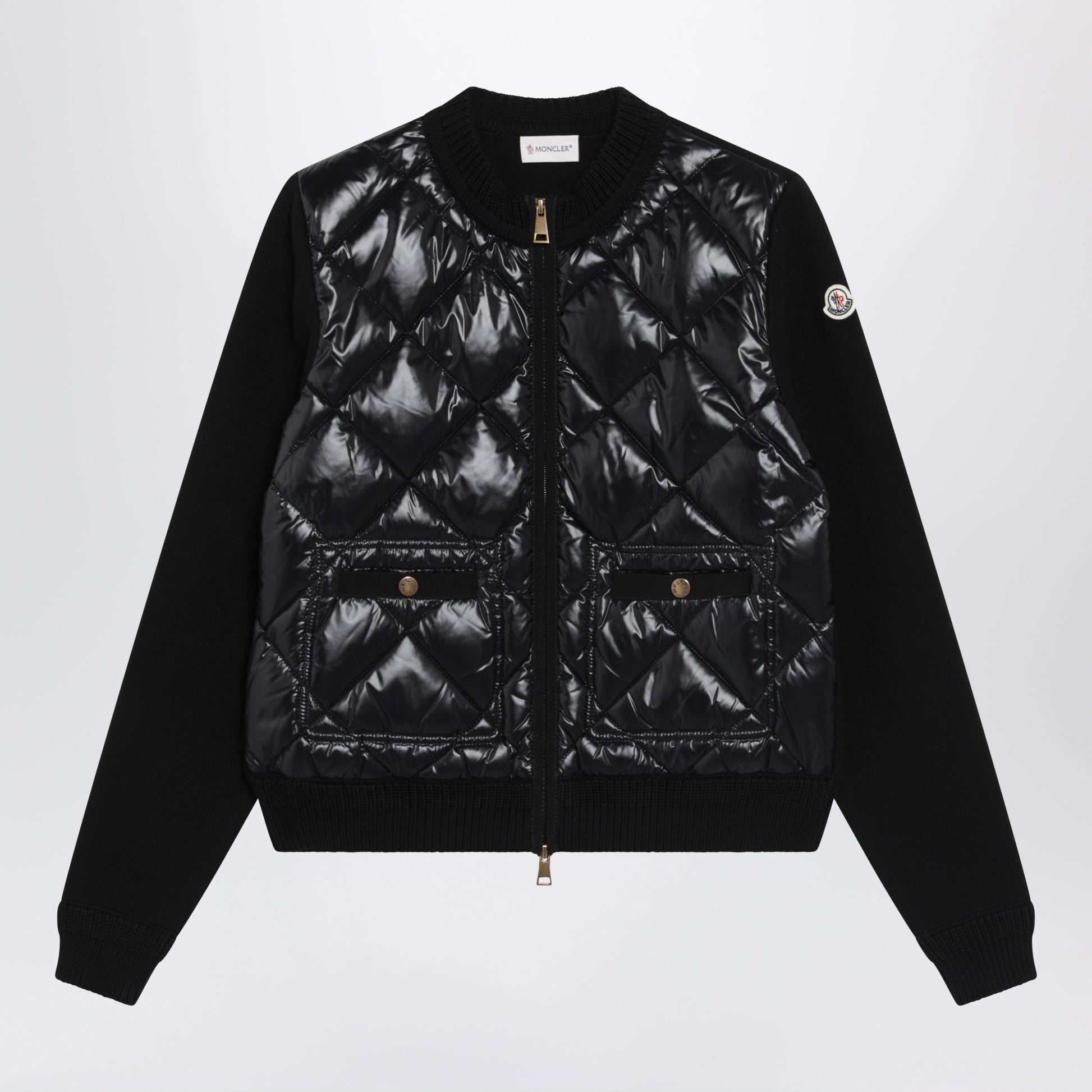 Moncler Black Padded Zip-Up Sweatshirt Women MONCLER