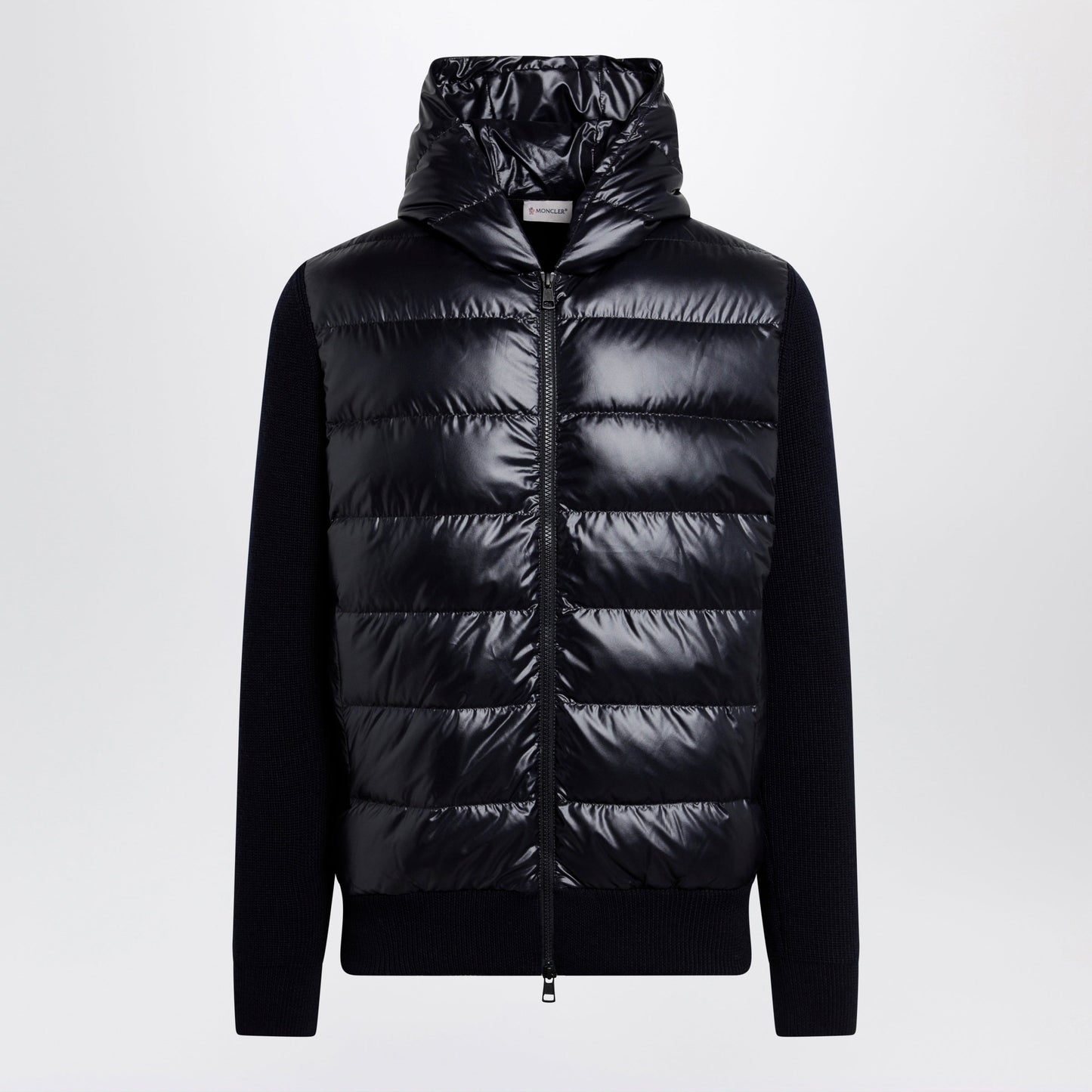 Moncler Blue Padded Wool Zip-Up Hoodie Men MONCLER