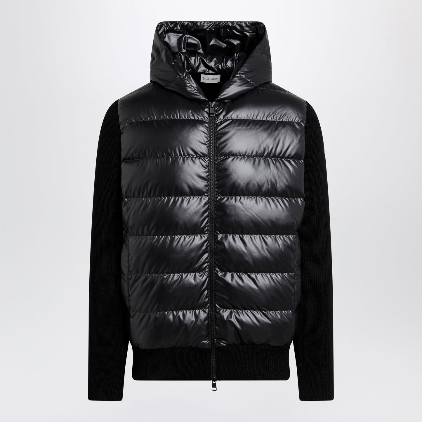 Moncler Black Padded Wool Zip-Up Hoodie Men MONCLER
