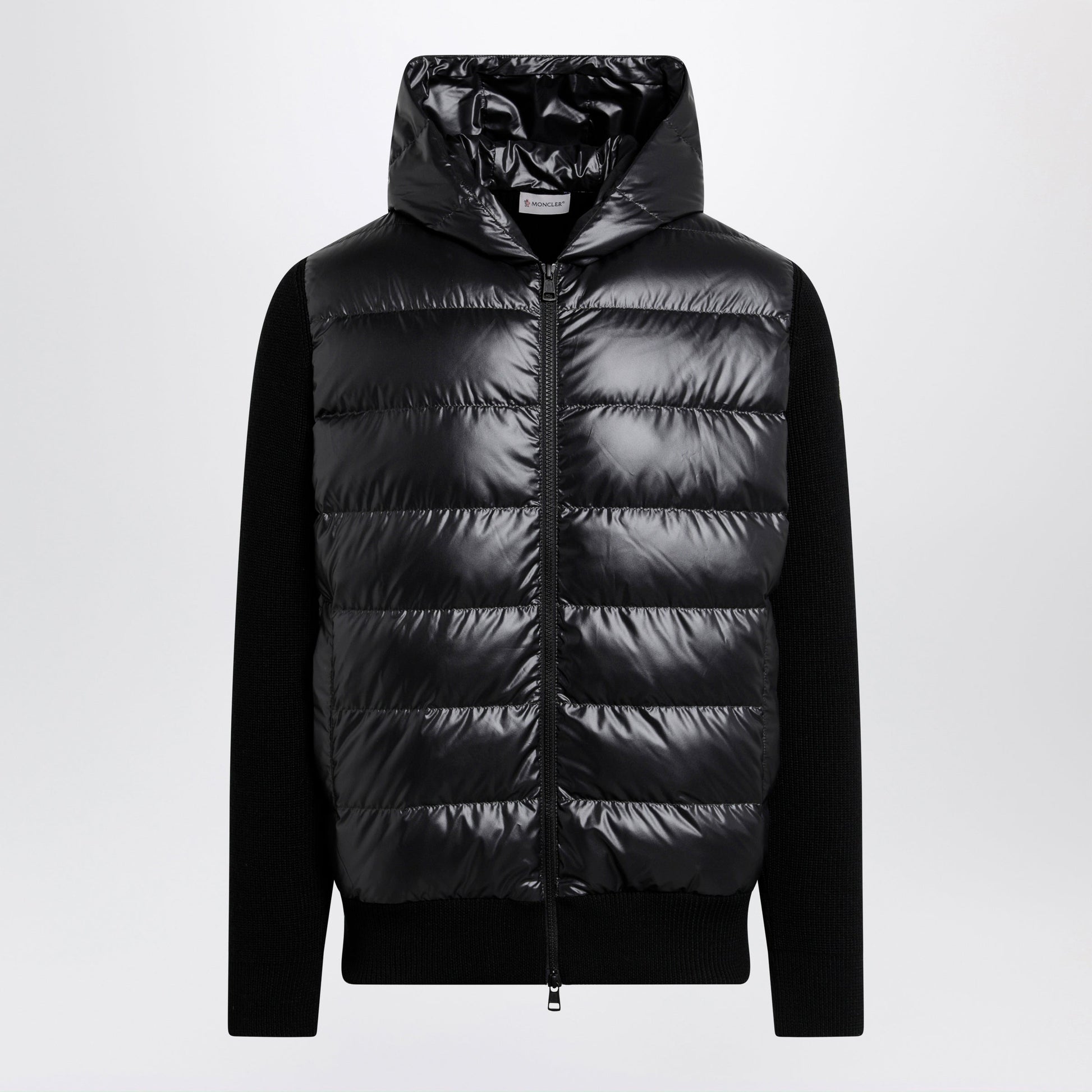 Moncler Black Padded Wool Zip-Up Hoodie Men MONCLER