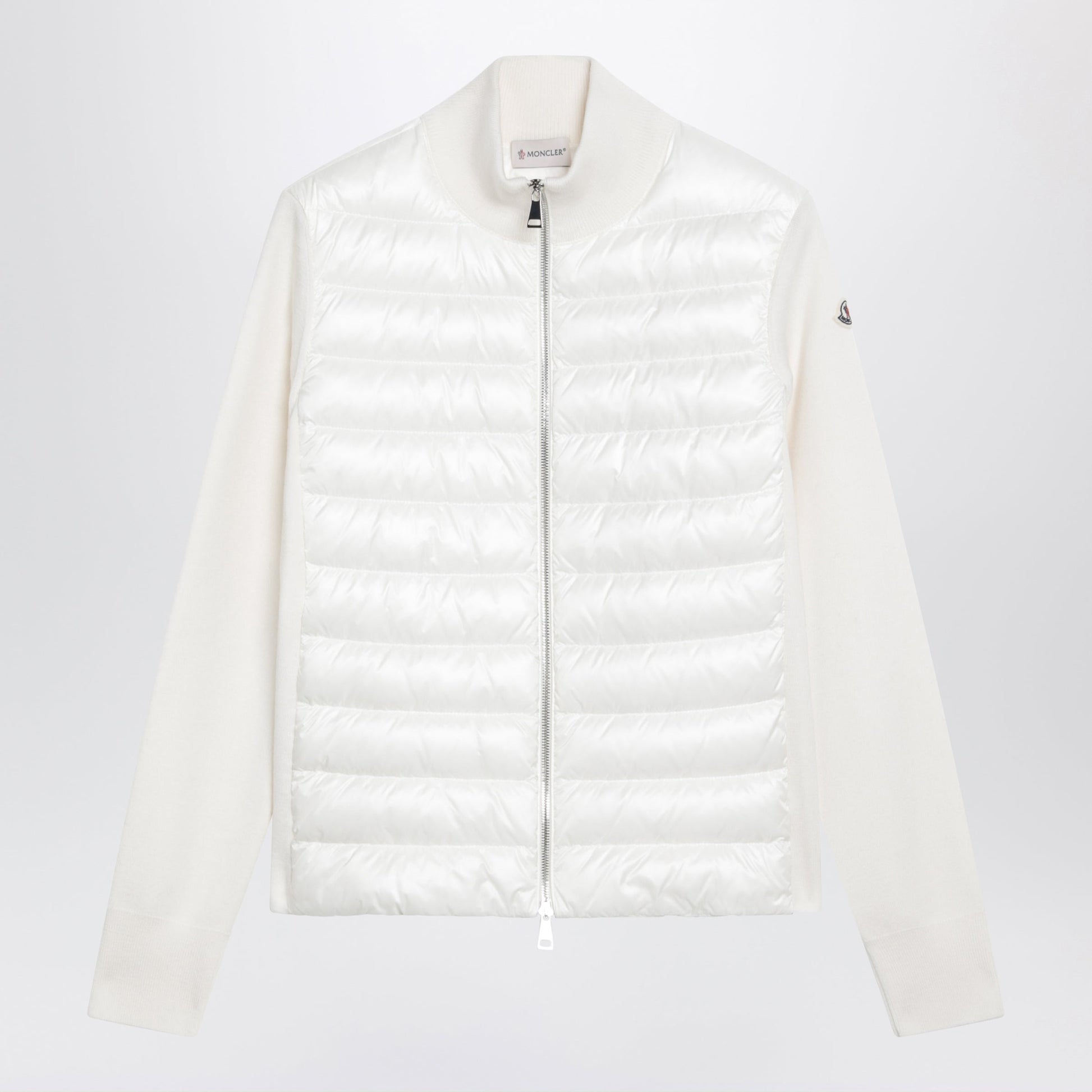 Moncler White Padded Zip-Up Cardigan Women MONCLER
