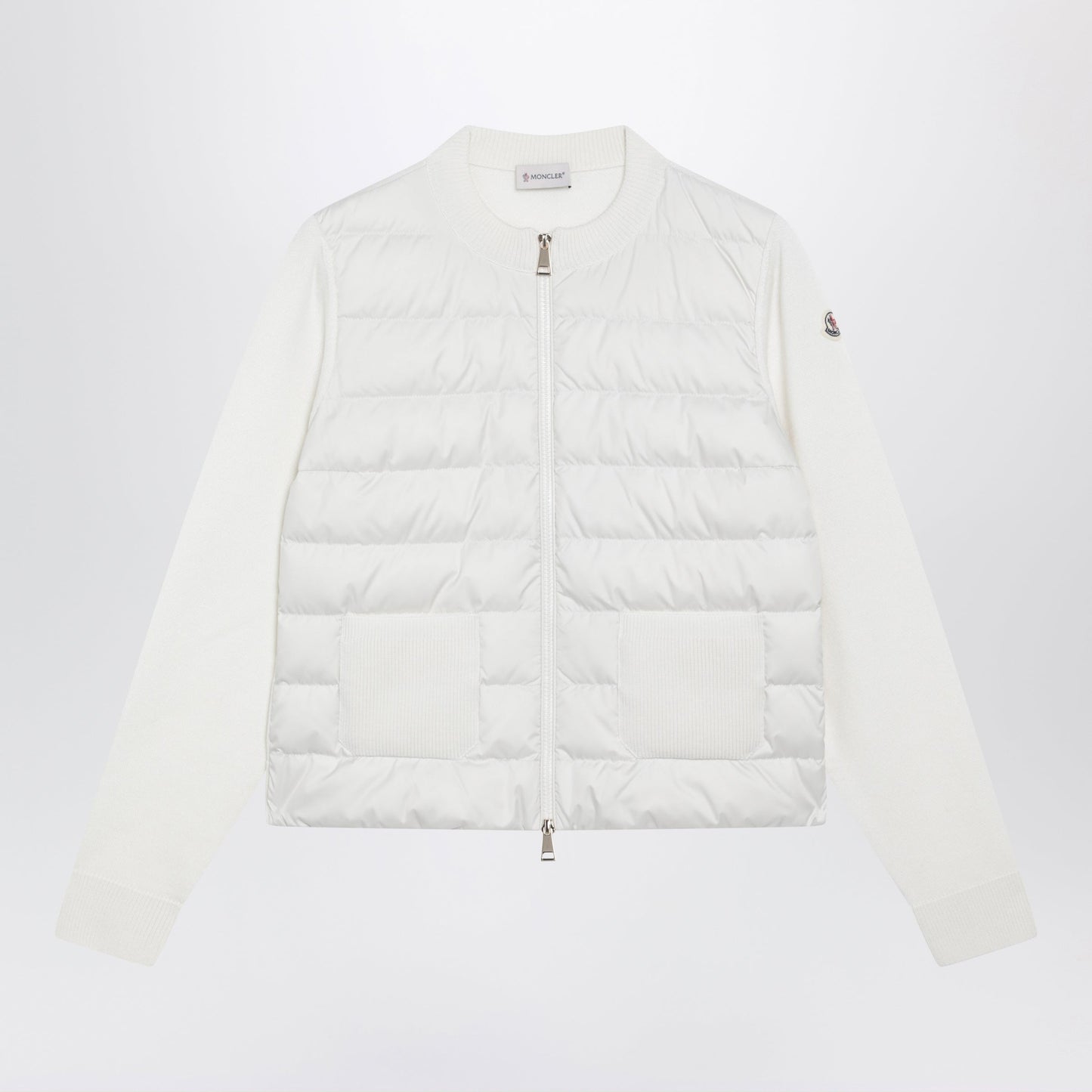 Moncler White Padded Zip-Up Cardigan Women MONCLER