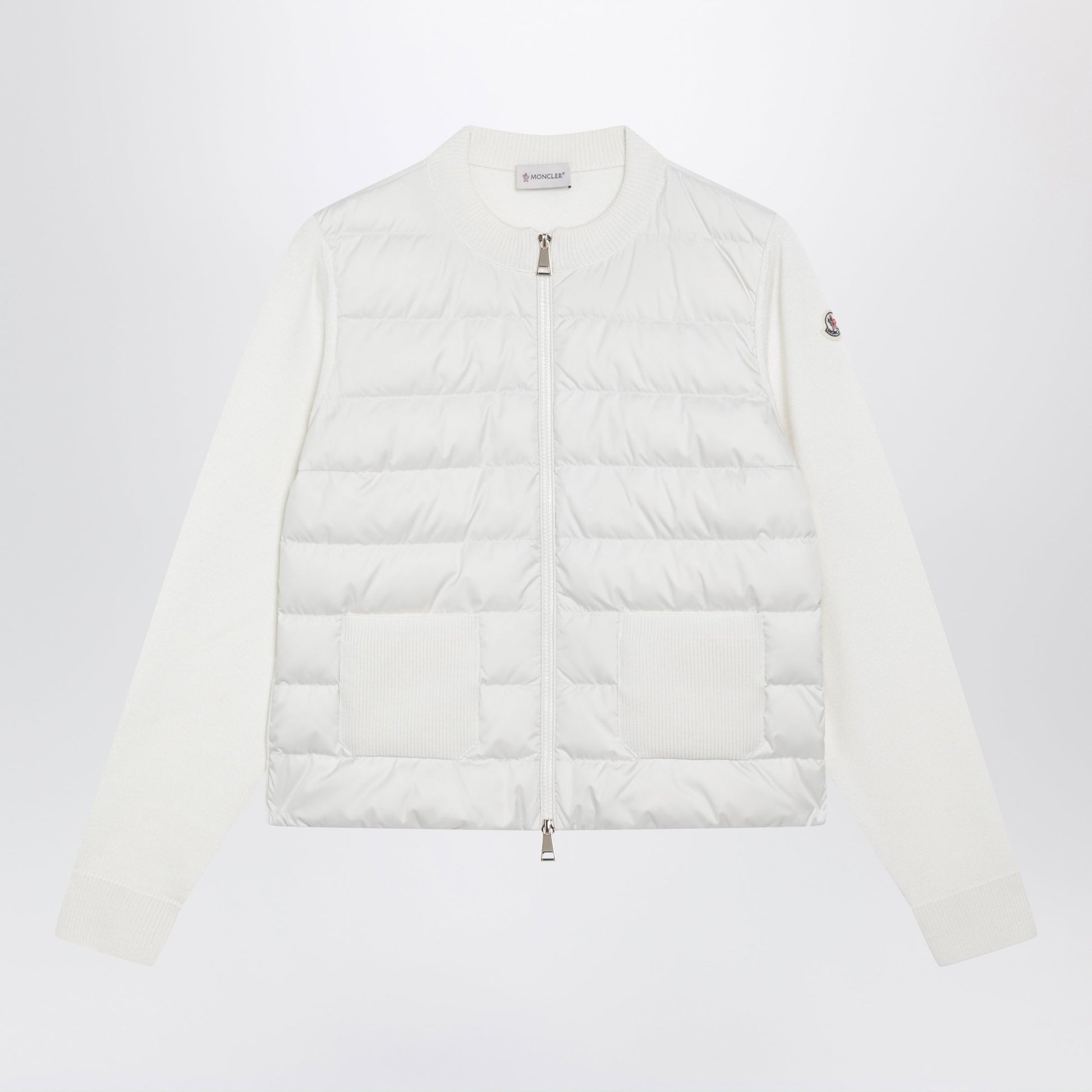 Moncler White Padded Zip-Up Cardigan Women MONCLER