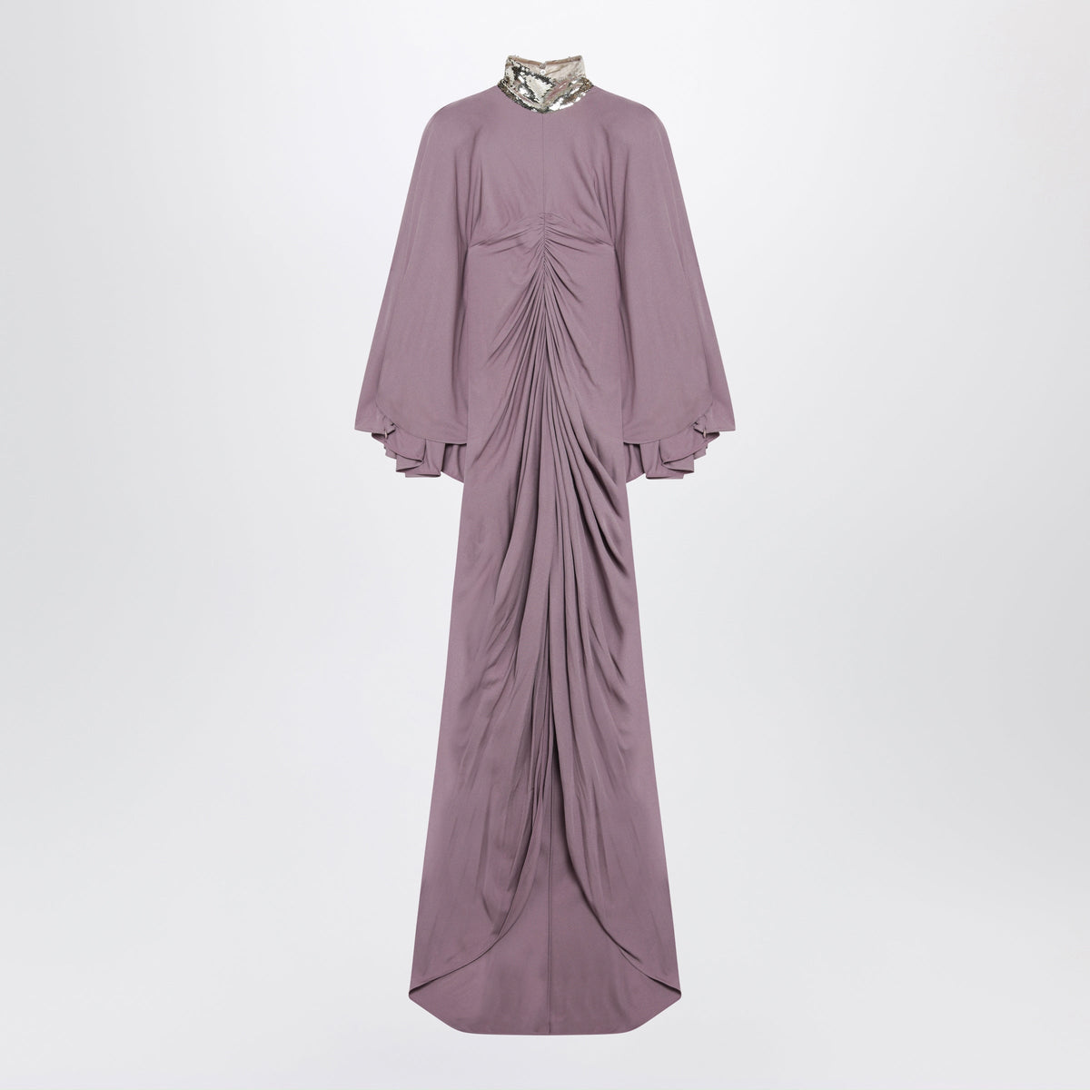 Valentino Mauve Pink Draped Long Dress Women VALENTINO