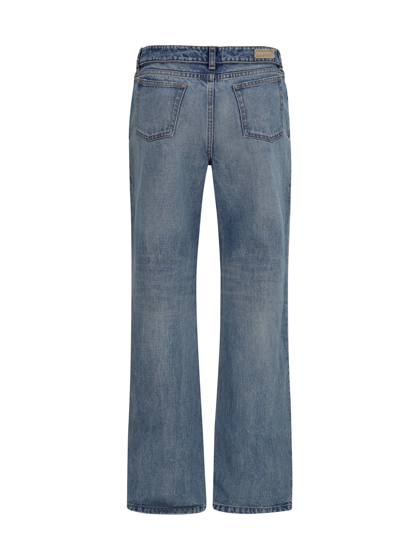 Alexander Mcqueen Women Faded Pure Cotton Jeans ALEXANDER MCQUEEN